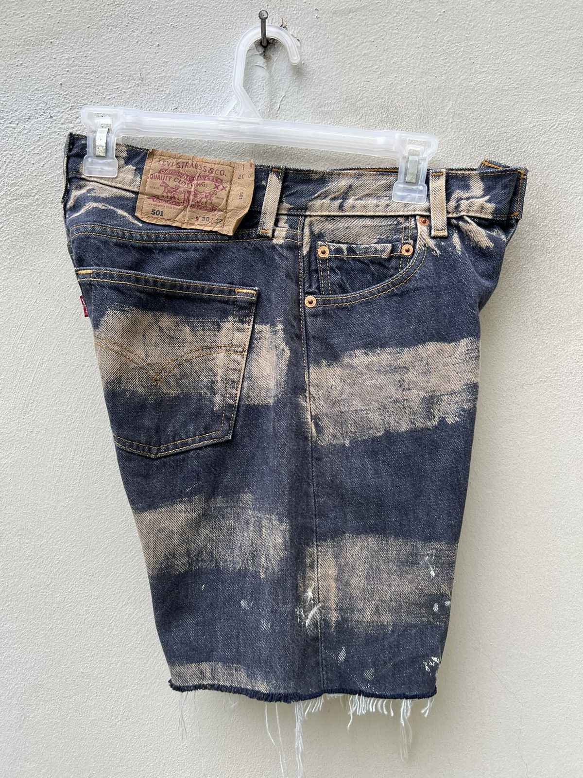 Levi's 1999 Levi's 501 REBUILD Border Stripe Painter Denim Short Size US 29 - 18 Thumbnail