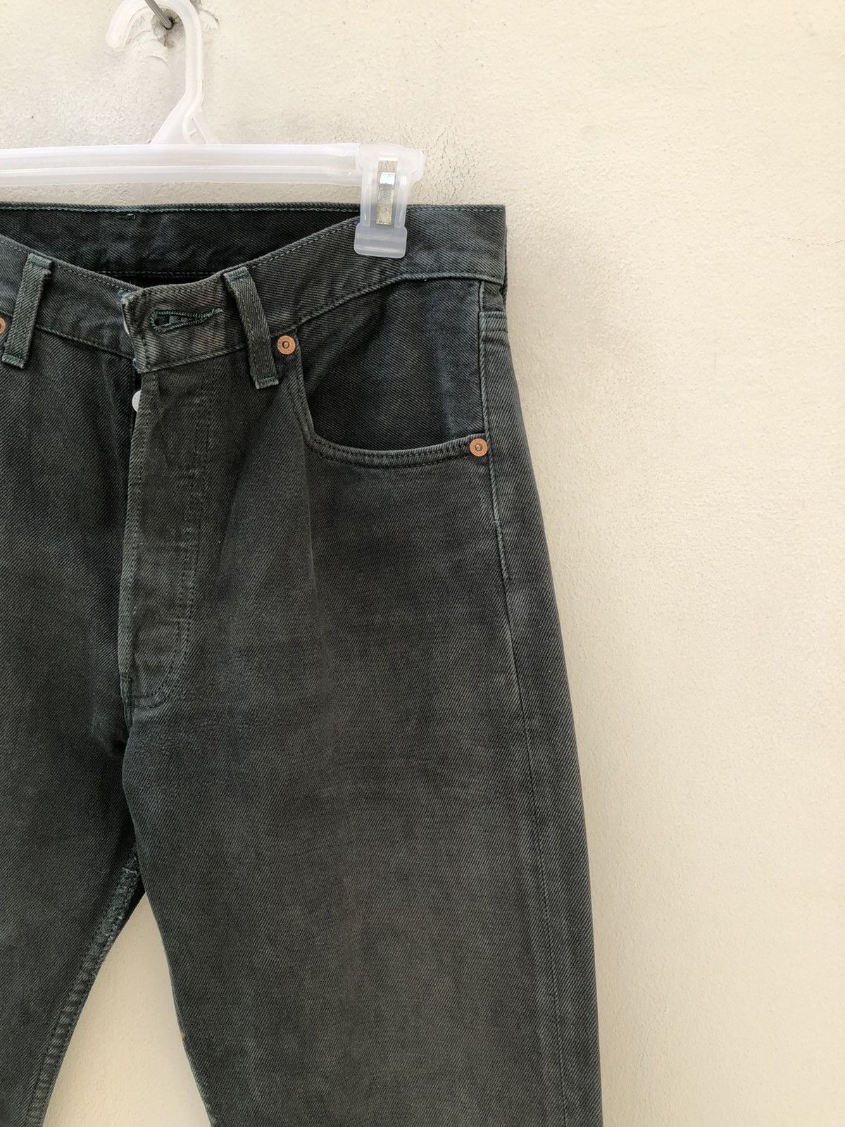 Levi's Vintage 1998 Levi’s 501 Jeans Faded Dark Green Denim Size US 32 / EU 48 - 7 Thumbnail