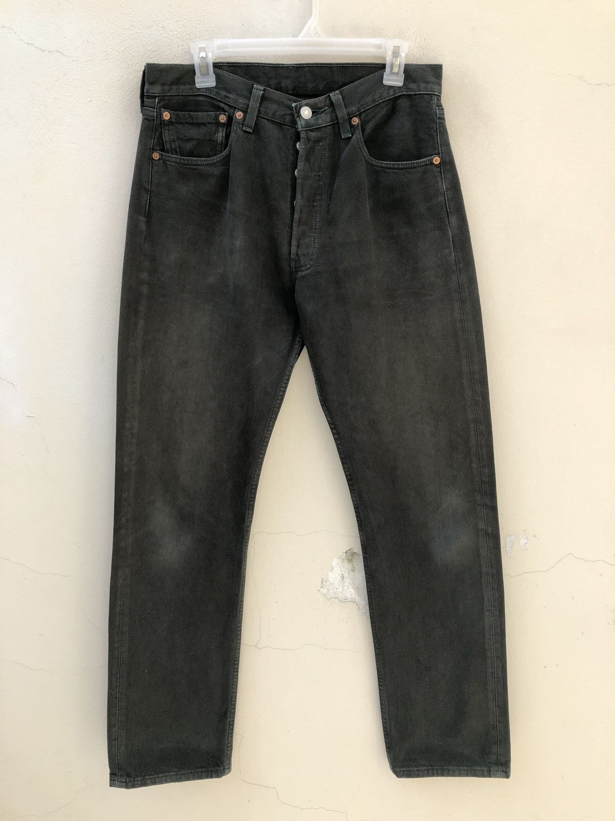 Levi's Vintage 1998 Levi’s 501 Jeans Faded Dark Green Denim Size US 32 / EU 48 - 1 Thumbnail