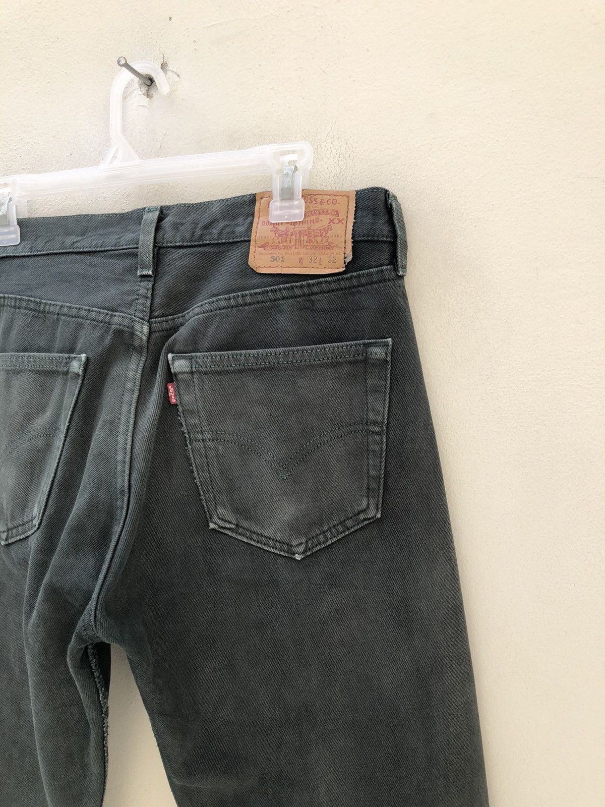 Levi's Vintage 1998 Levi’s 501 Jeans Faded Dark Green Denim Size US 32 / EU 48 - 14 Thumbnail