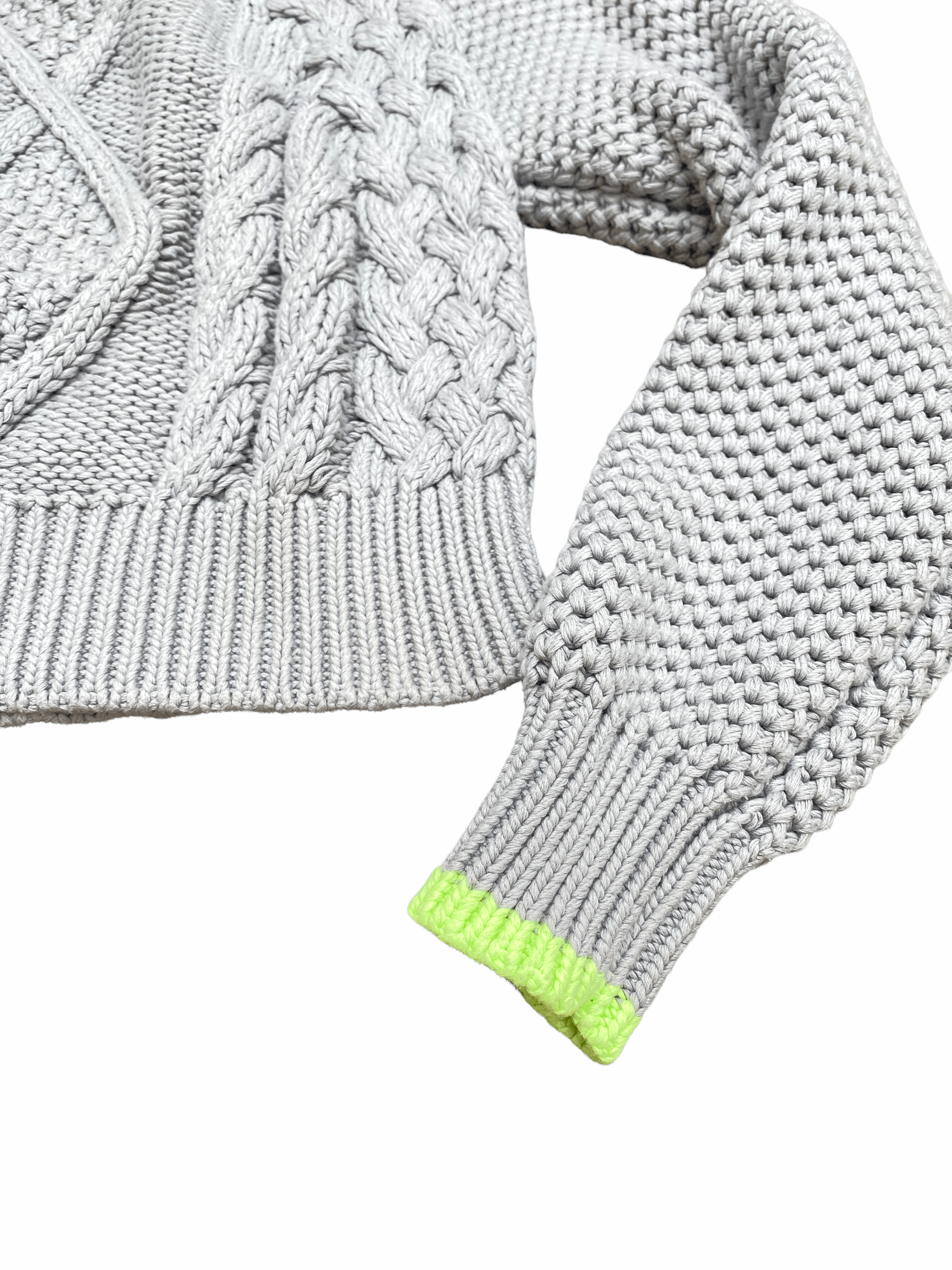 Maison Margiela FW 2015 Grey Cropped Heavy Knit Size US S / EU 44-46 / 1 - 2 Thumbnail