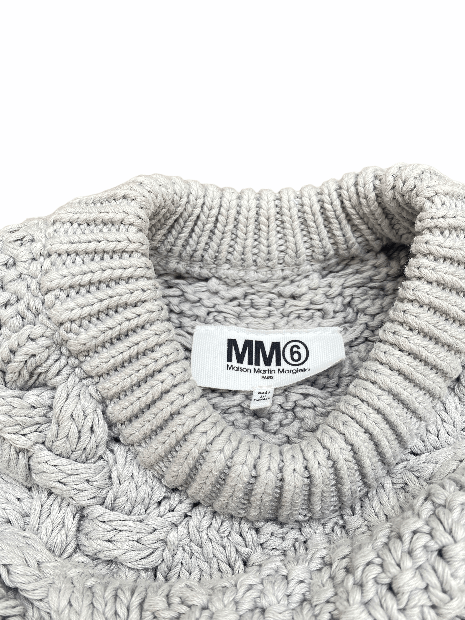 Maison Margiela FW 2015 Grey Cropped Heavy Knit Size US S / EU 44-46 / 1 - 3 Thumbnail