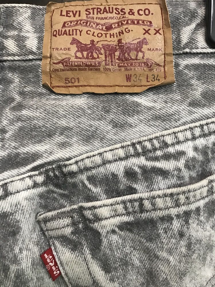 Levi's Vintage Levi's 501 Jeans Made in Usa Acid Washed Denim Size US 33 - 12 Thumbnail