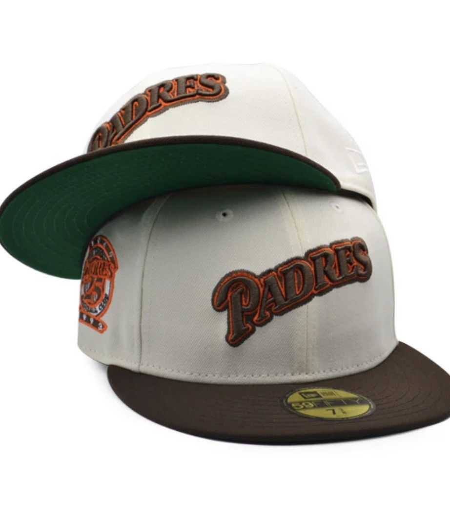 MLB × New Era 7 5/8 - Script San Diego Padres 25th Exclusive Fitted Hat Size ONE SIZE - 6 Thumbnail