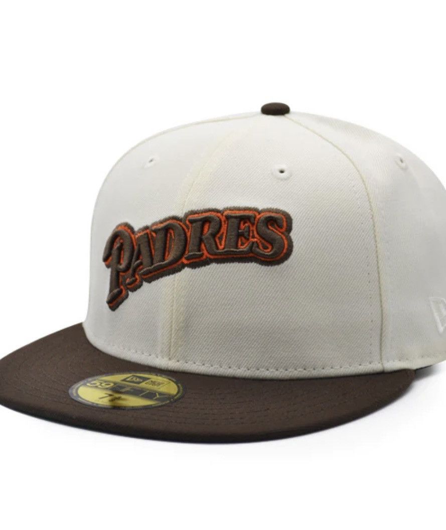 MLB × New Era 7 5/8 - Script San Diego Padres 25th Exclusive Fitted Hat Size ONE SIZE - 8 Thumbnail
