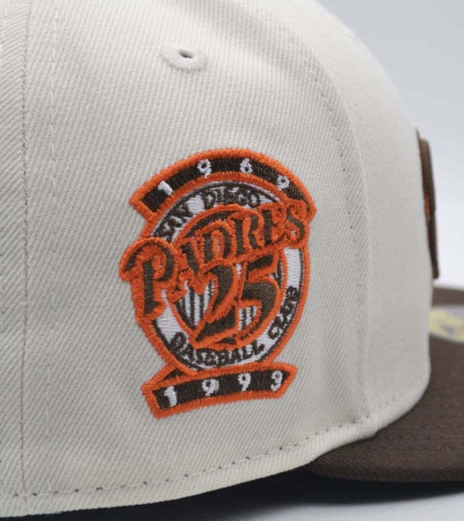 MLB × New Era 7 5/8 - Script San Diego Padres 25th Exclusive Fitted Hat Size ONE SIZE - 9 Thumbnail