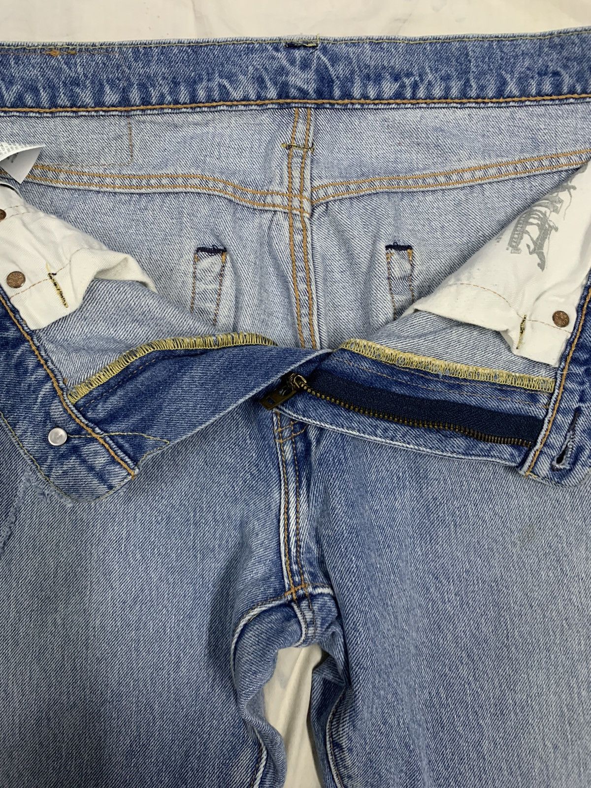 Levi's Vintage 2000s Levi’s 502 Blue Palm Tree Patchwork Jeans Size US 33 - 7 Thumbnail