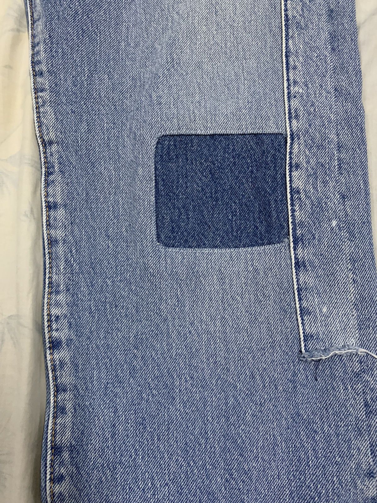 Levi's Vintage 2000s Levi’s 502 Blue Palm Tree Patchwork Jeans Size US 33 - 13 Thumbnail