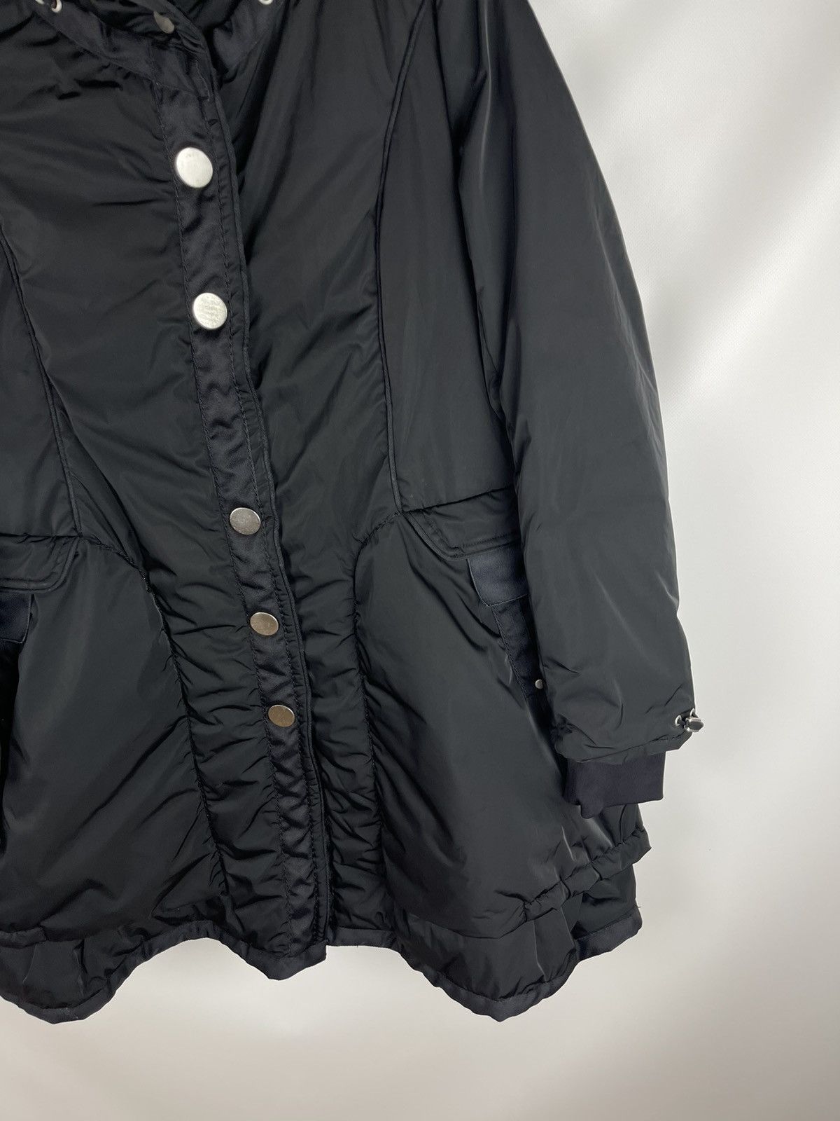 Marithe + Francois Girbaud Marithe Francois Girbaud hi fashion black winter long jacket Size S / US 4 / IT 40 - 4 Thumbnail