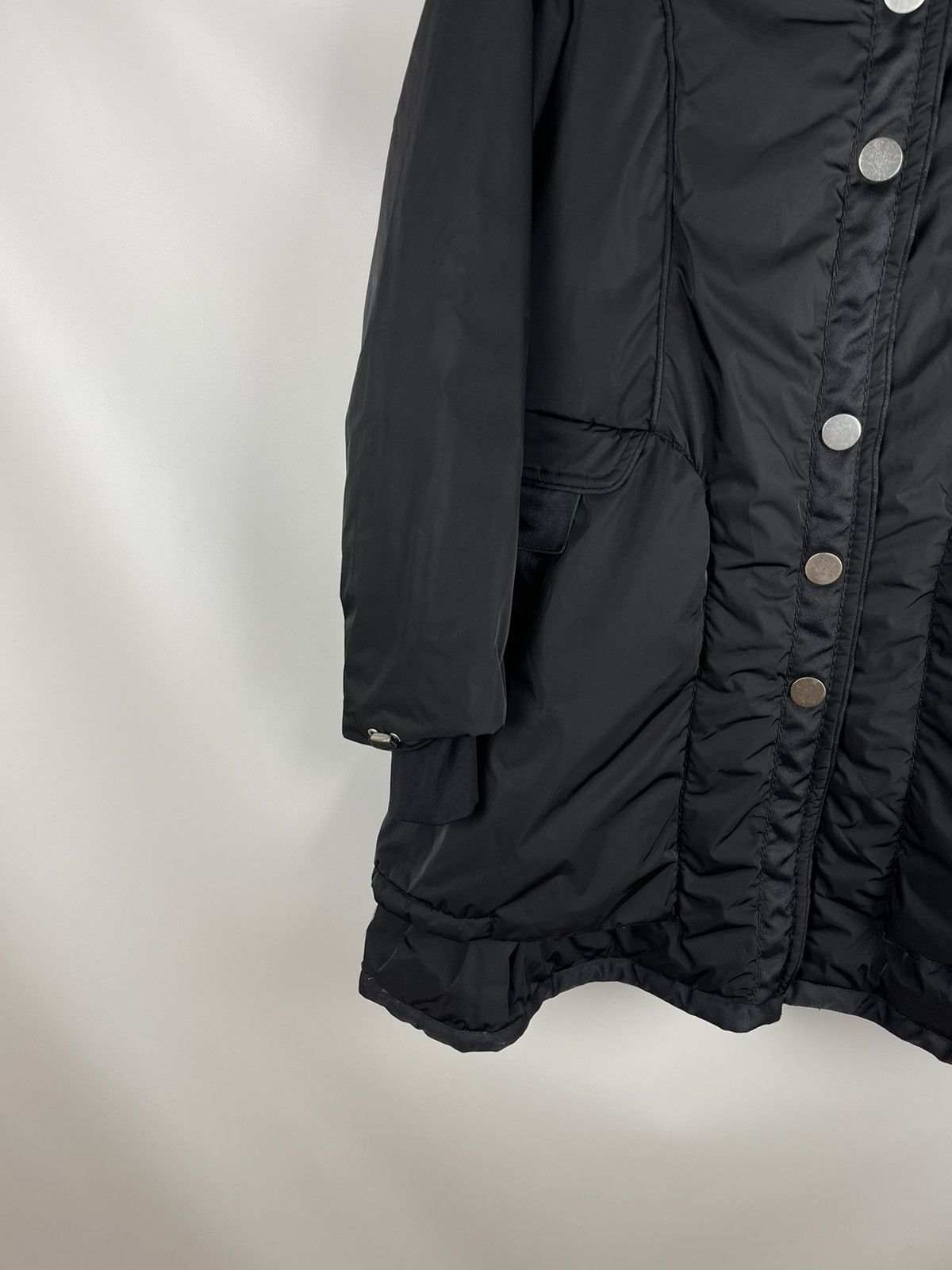 Marithe + Francois Girbaud Marithe Francois Girbaud hi fashion black winter long jacket Size S / US 4 / IT 40 - 3 Thumbnail