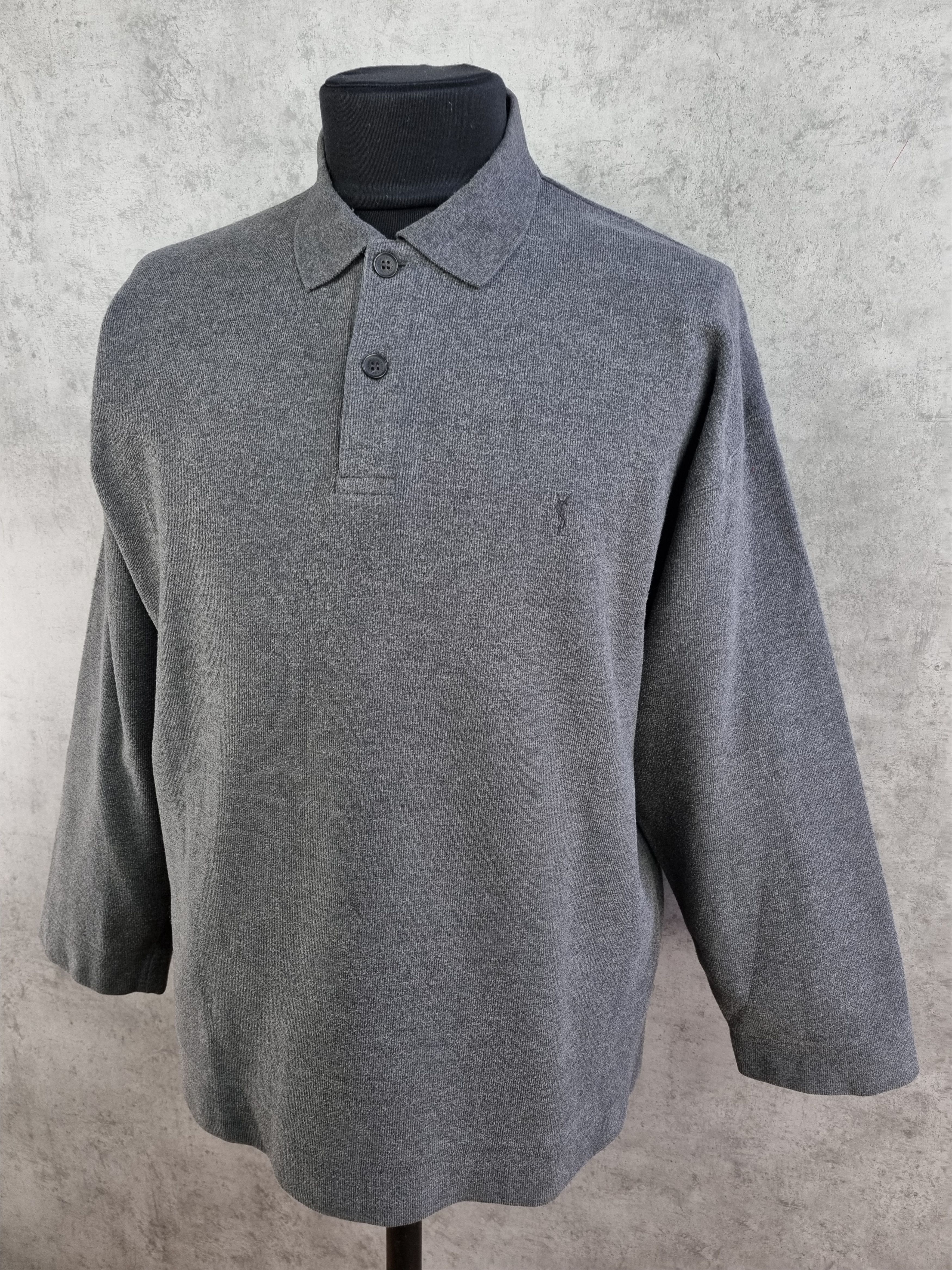 90s YSL Yves Saint Laurent pour homme Collared Sweater