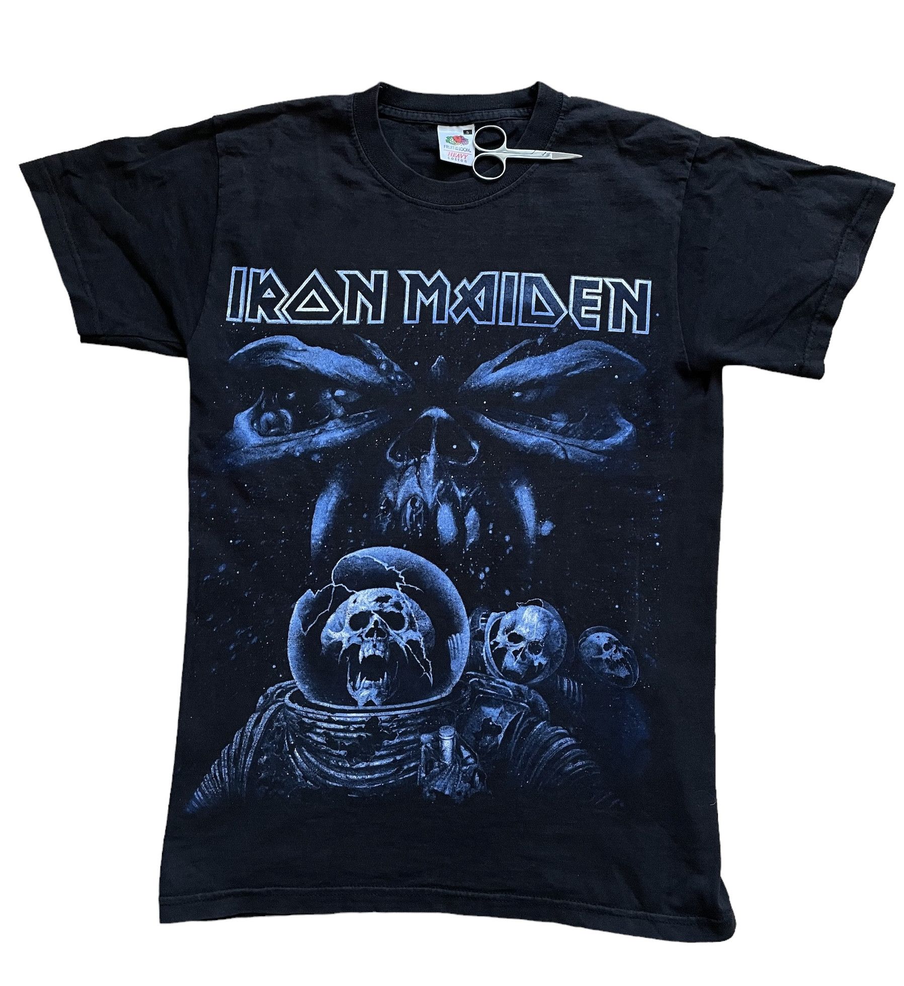 Band Tees × Iron Maiden × Vintage Vintage Iron Maiden Shirt Band Tee Rare Over Print Y2K Drill Size US S / EU 44-46 / 1 - 1 Thumbnail
