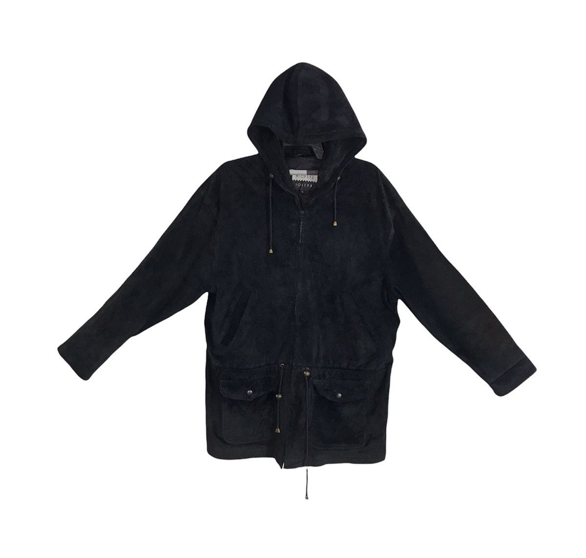 Designer × Joseph Michael Joseph Suede Black Parka Jacket Hoodie Quilted Inner Size US M / EU 48-50 / 2 - 1 Thumbnail