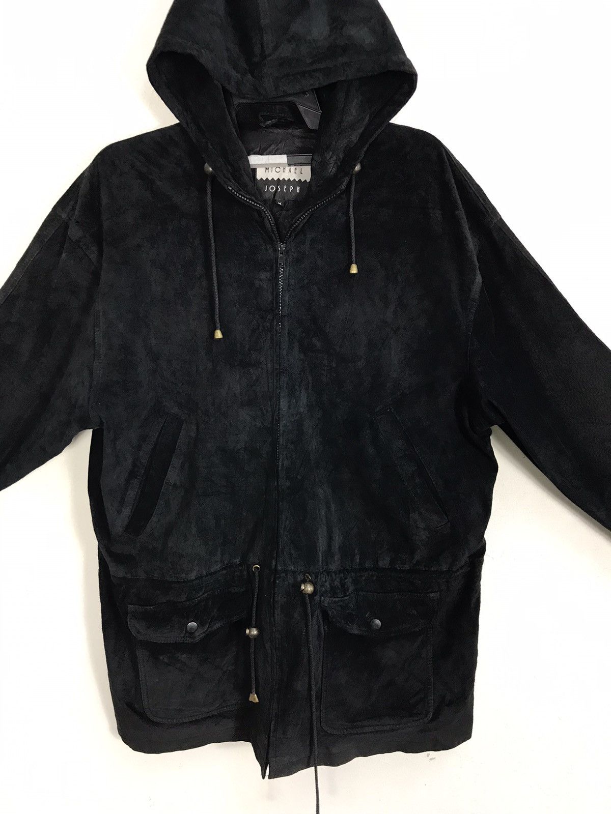 Designer × Joseph Michael Joseph Suede Black Parka Jacket Hoodie Quilted Inner Size US M / EU 48-50 / 2 - 3 Thumbnail