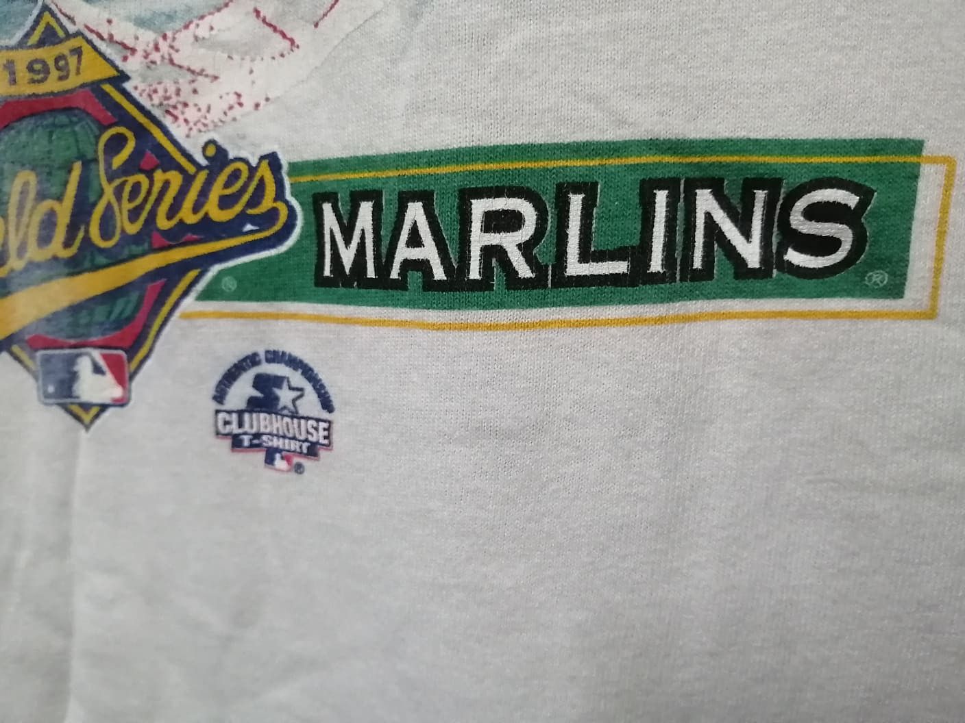 MLB 1997 Vintage Starter Florida Marlins World Series Tee Size US XL / EU 56 / 4 - 5 Thumbnail