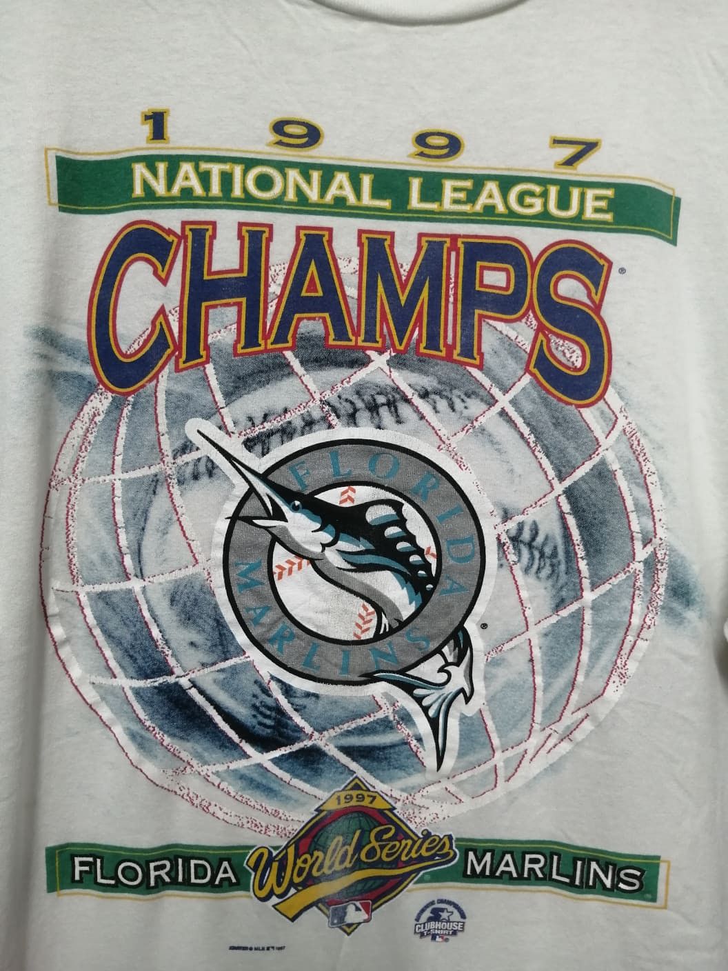 MLB 1997 Vintage Starter Florida Marlins World Series Tee Size US XL / EU 56 / 4 - 3 Thumbnail