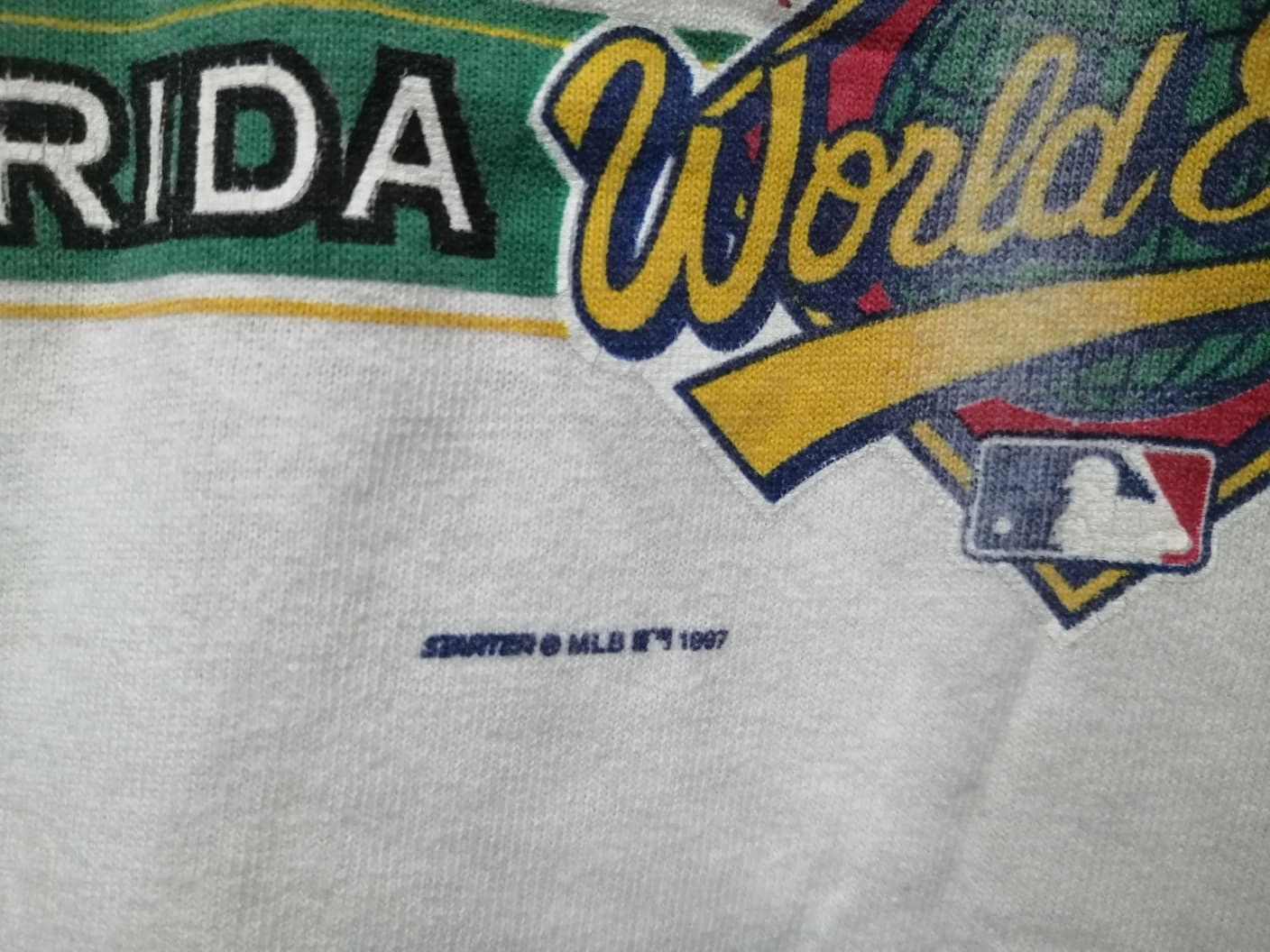 MLB 1997 Vintage Starter Florida Marlins World Series Tee Size US XL / EU 56 / 4 - 4 Thumbnail