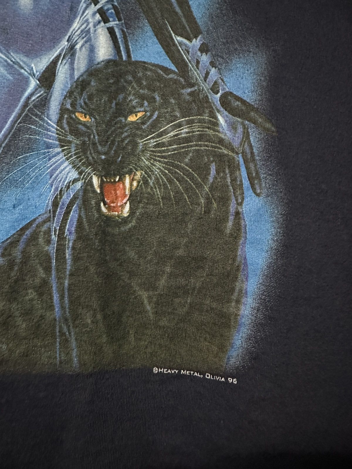 Marvel Comics × Vintage Vintage 90s Olivia Heavy Metal Marver Comics Sun Faded Tee Size US M / EU 48-50 / 2 - 4 Thumbnail
