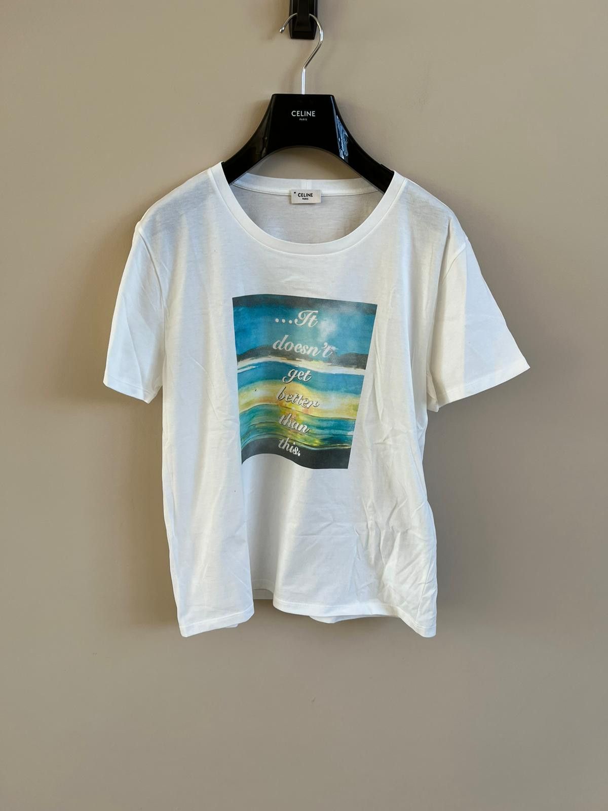 image of Celine T-Shirt In White Color, Men's (Size XL)