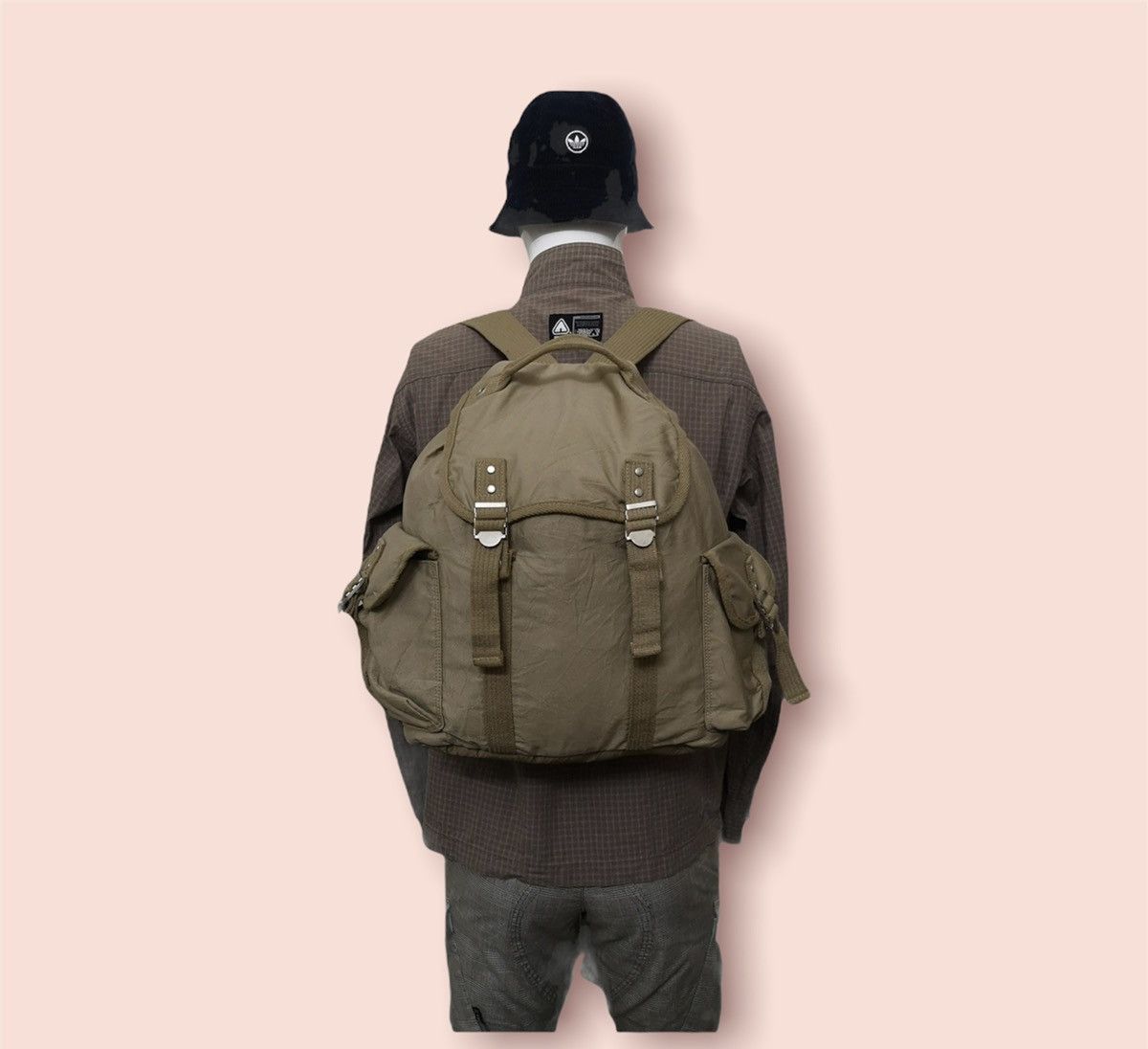 image of Archival Clothing x Jun Takahashi Archival Unique Clothing Military Style Rucksack/backpack in Khak