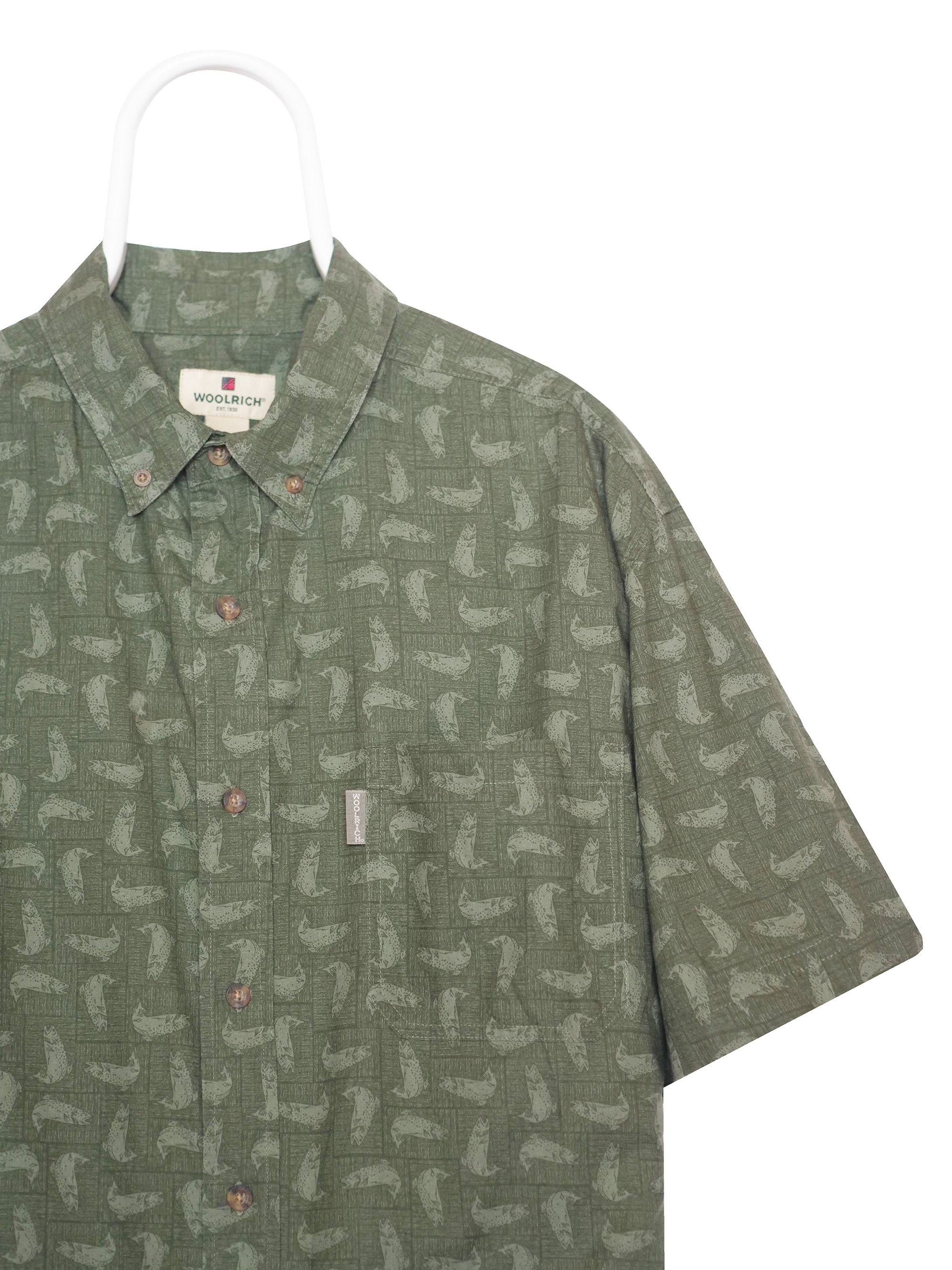 Woolrich Woolen Mills Woolrich Clover Plaid Mens Large Green