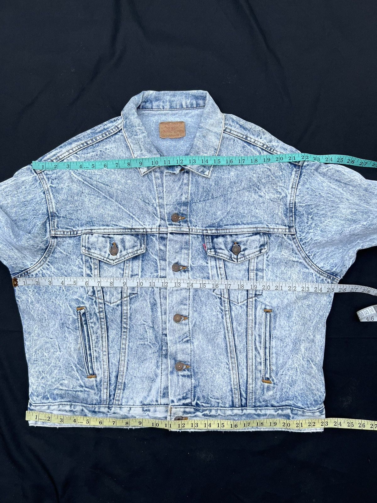 Levi's 80s 90s Levi’s Usa Acid Washed Trucker Denim Jacket Size US XL / EU 56 / 4 - 2 Thumbnail