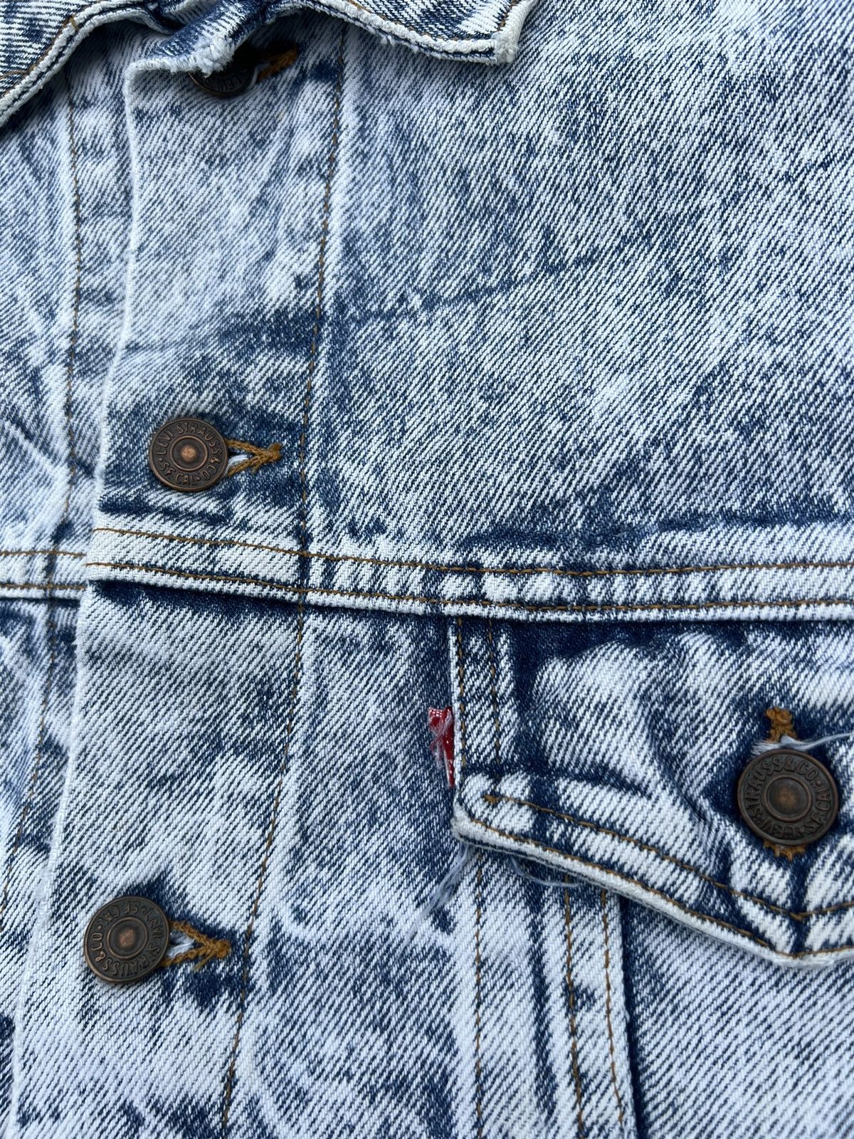 Levi's 80s 90s Levi’s Usa Acid Washed Trucker Denim Jacket Size US XL / EU 56 / 4 - 5 Thumbnail