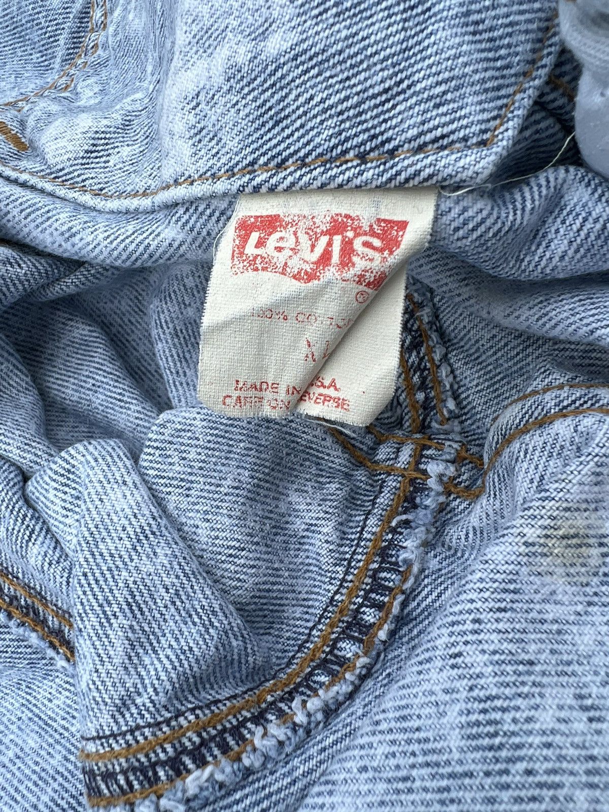 Levi's 80s 90s Levi’s Usa Acid Washed Trucker Denim Jacket Size US XL / EU 56 / 4 - 21 Thumbnail