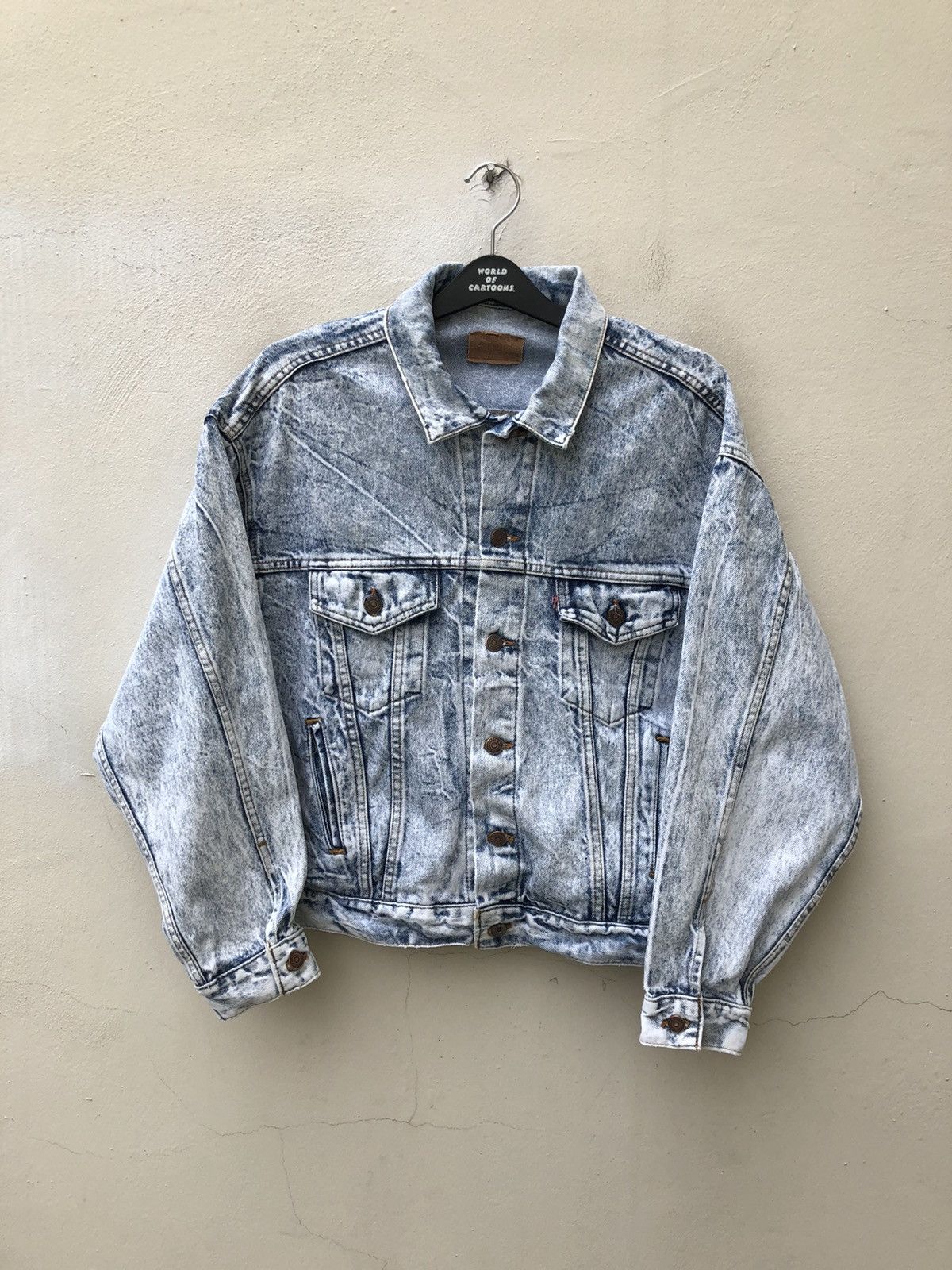 Levi's 80s 90s Levi’s Usa Acid Washed Trucker Denim Jacket Size US XL / EU 56 / 4 - 17 Thumbnail