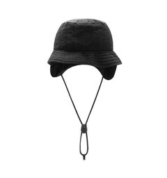 LOUIS VUITTON Nylon Monogram Reversible Bob Bucket Hat M Black