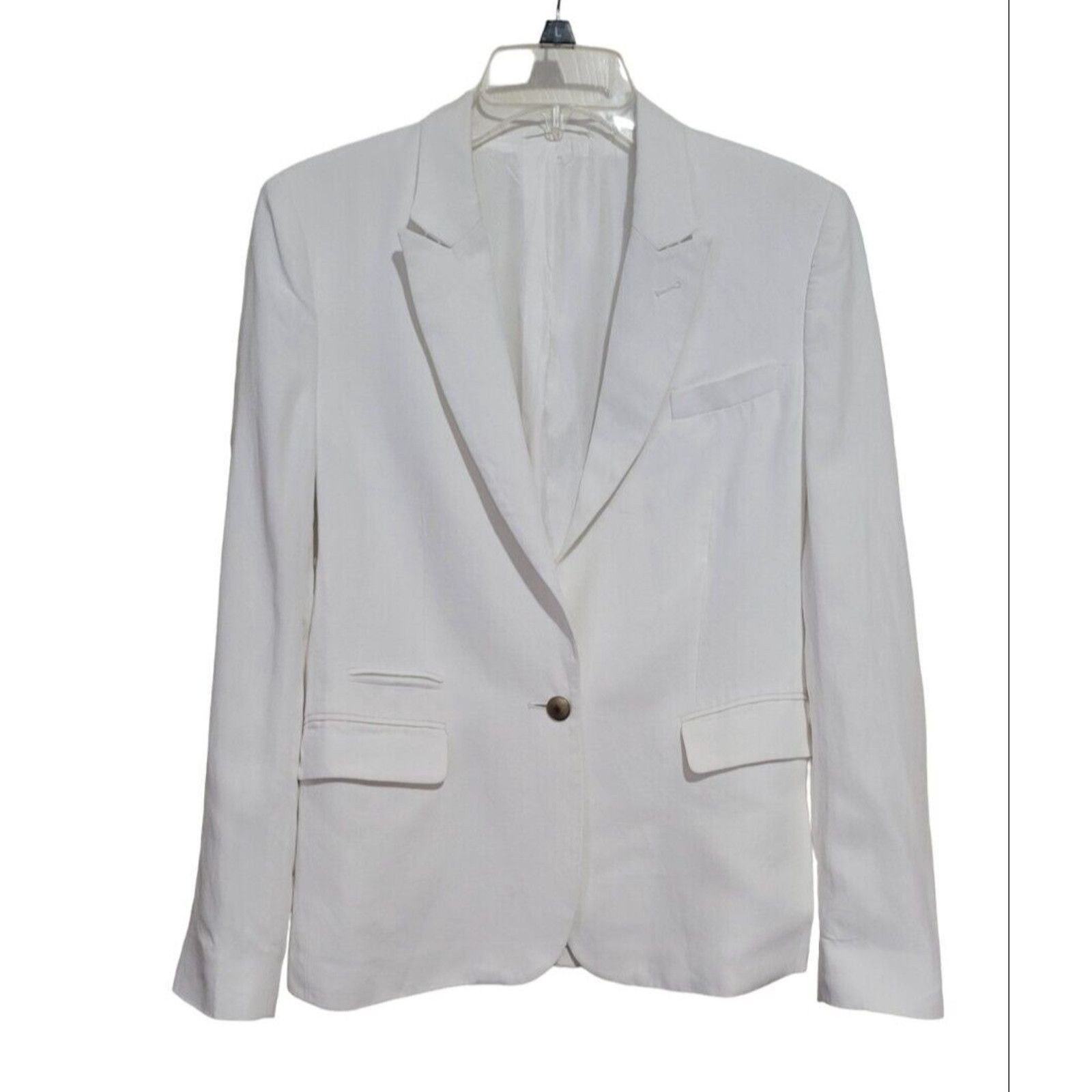 Massimo Dutti Womens check 1 button blazer jacket SZ 42 / 32