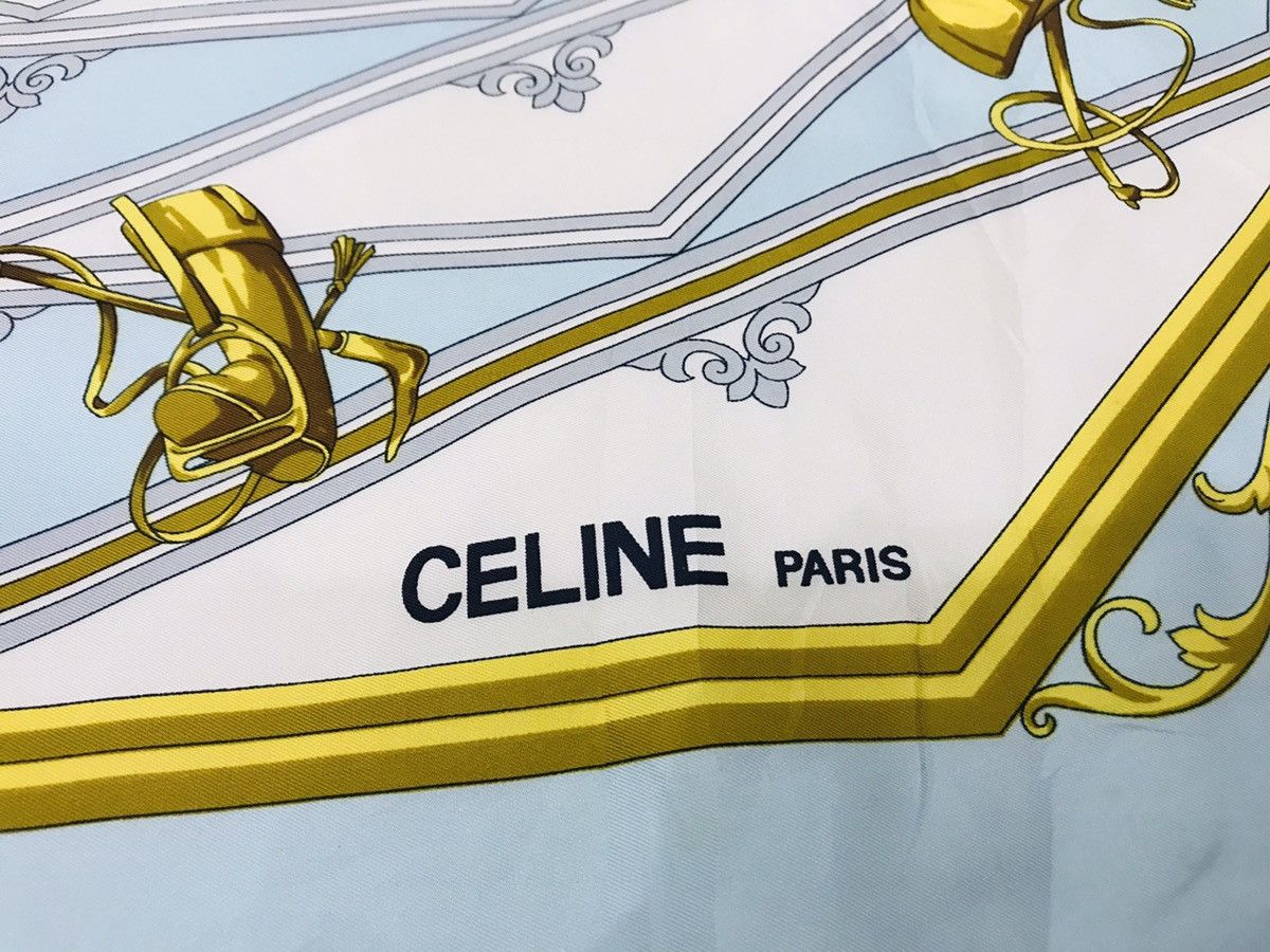 Celine CELINE PARIS HORSE SHOE SILK SCARF NECKERCHIEF Size ONE SIZE - 5 Thumbnail