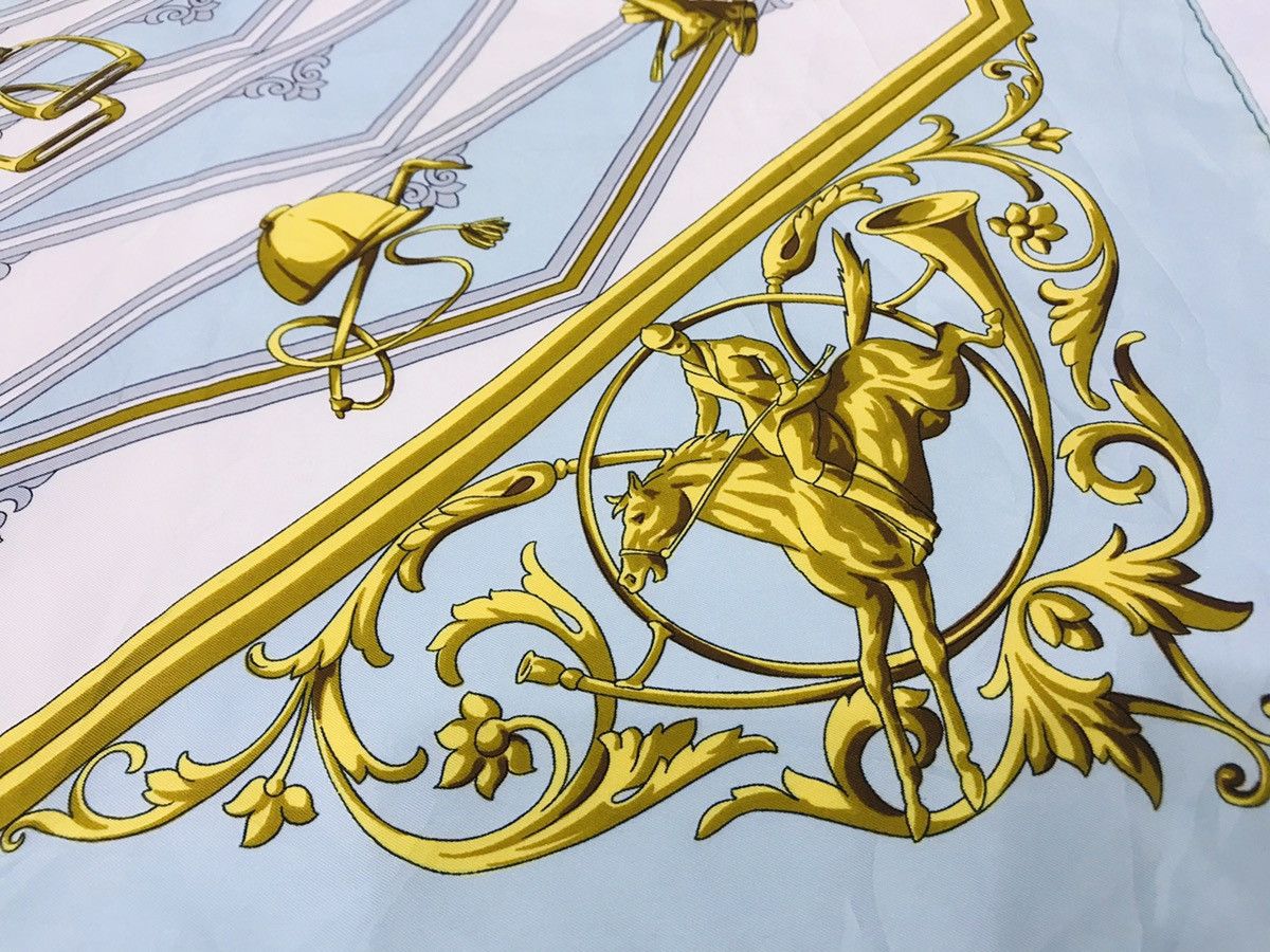 Celine CELINE PARIS HORSE SHOE SILK SCARF NECKERCHIEF Size ONE SIZE - 7 Thumbnail