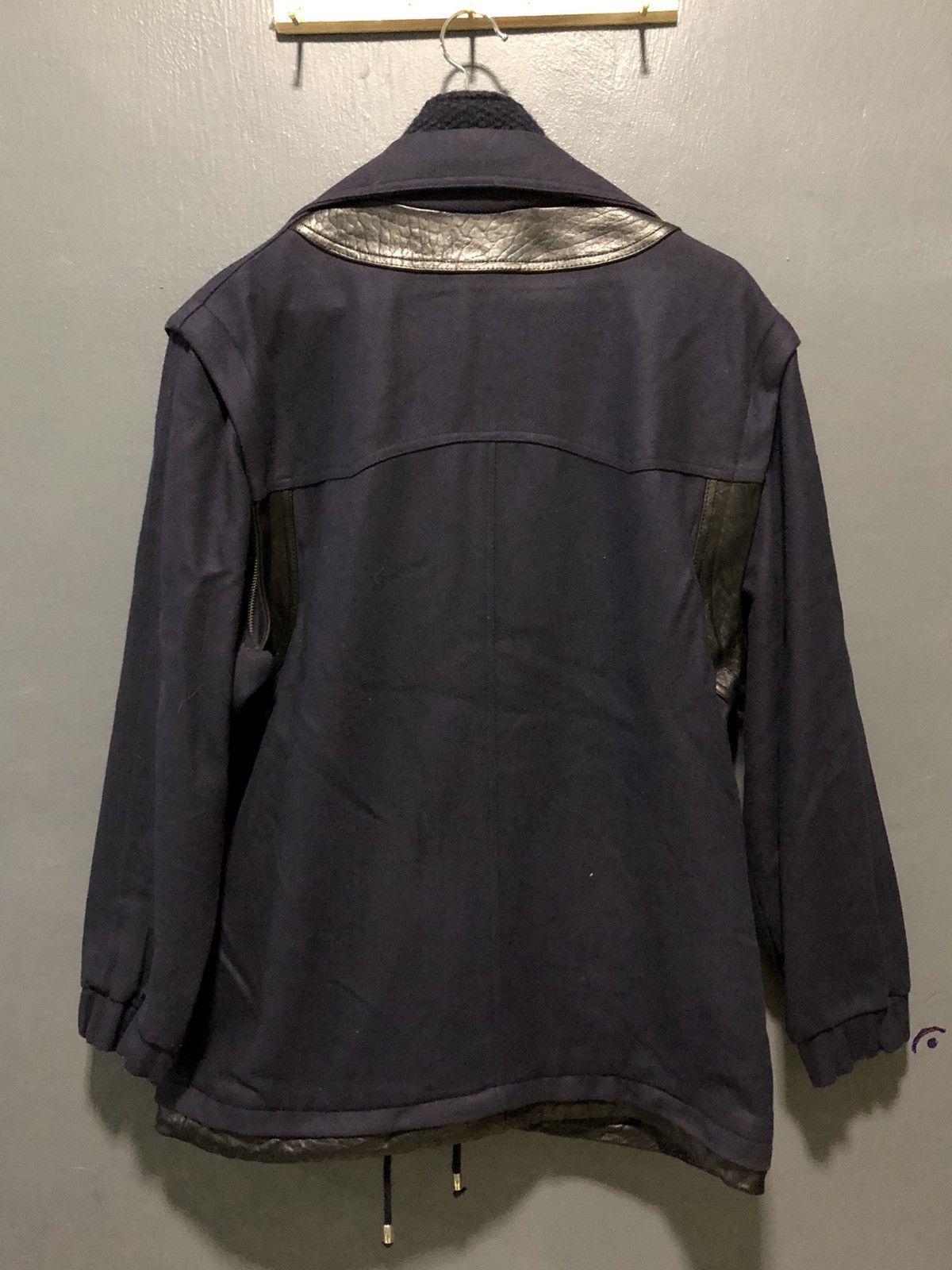 Designer × Vintage VINTAGE ROSEANNA BLEND WOOL WITH LEATHER PIPING PARKA JACKET Size US M / EU 48-50 / 2 - 8 Thumbnail