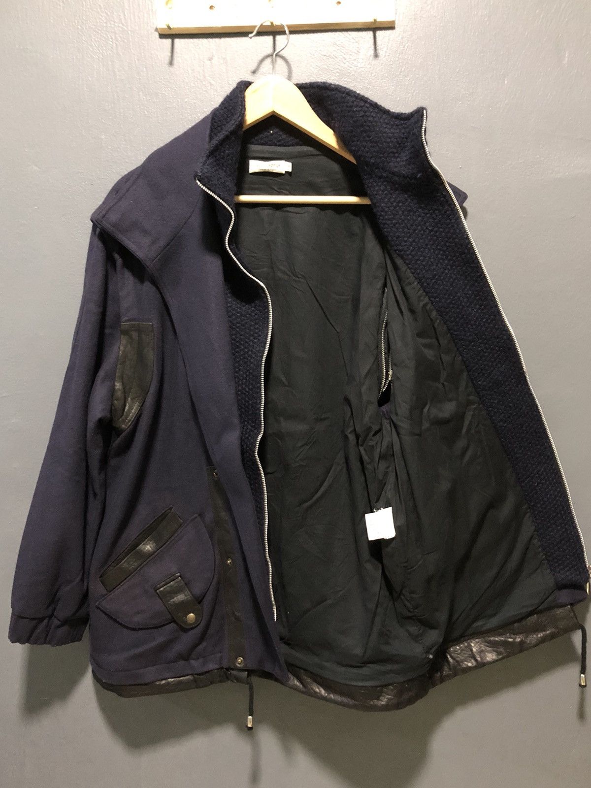 Designer × Vintage VINTAGE ROSEANNA BLEND WOOL WITH LEATHER PIPING PARKA JACKET Size US M / EU 48-50 / 2 - 1 Thumbnail