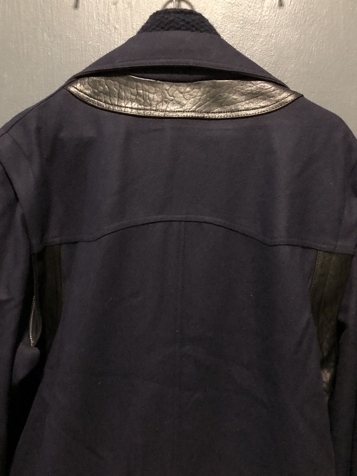 Designer × Vintage VINTAGE ROSEANNA BLEND WOOL WITH LEATHER PIPING PARKA JACKET Size US M / EU 48-50 / 2 - 9 Thumbnail