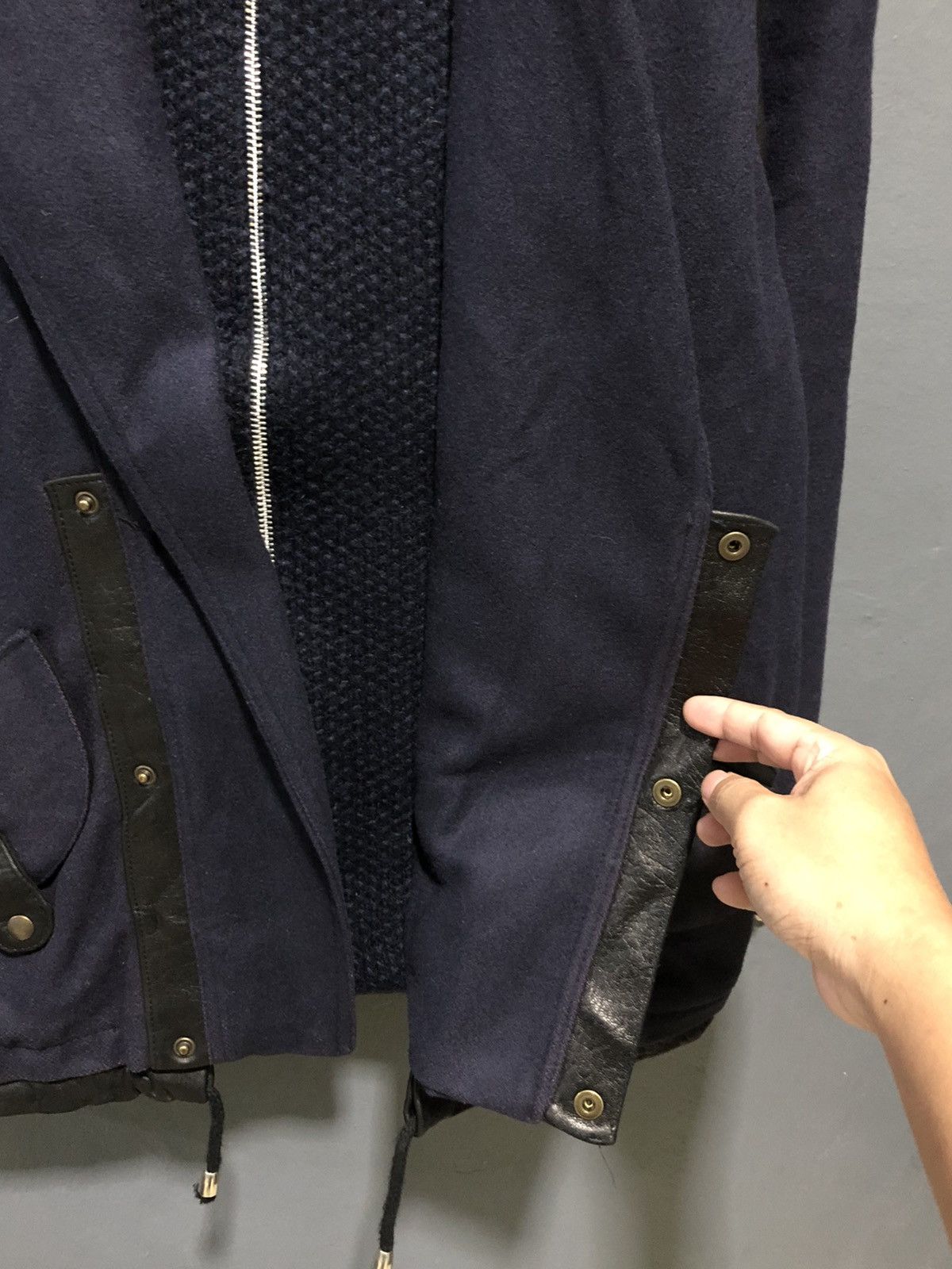 Designer × Vintage VINTAGE ROSEANNA BLEND WOOL WITH LEATHER PIPING PARKA JACKET Size US M / EU 48-50 / 2 - 7 Thumbnail