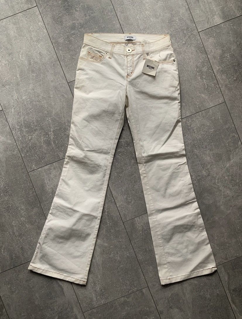 Moschino New 1990’s Moschino jeans nwt white slim bootcut rare denim Size 27" / US 4 / IT 40 - 5 Thumbnail