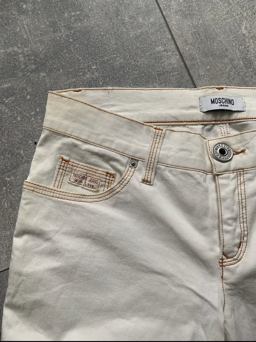 Moschino New 1990’s Moschino jeans nwt white slim bootcut rare denim Size 27" / US 4 / IT 40 - 8 Thumbnail