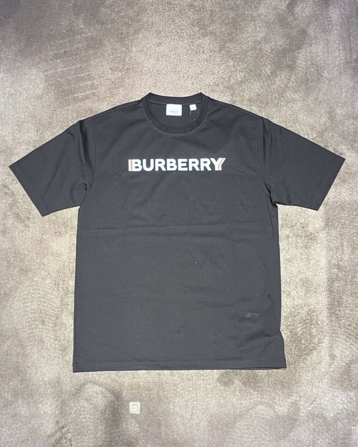 image of Burberry Farley Logo T-Shirt in Black, Men's (Size 2XL)