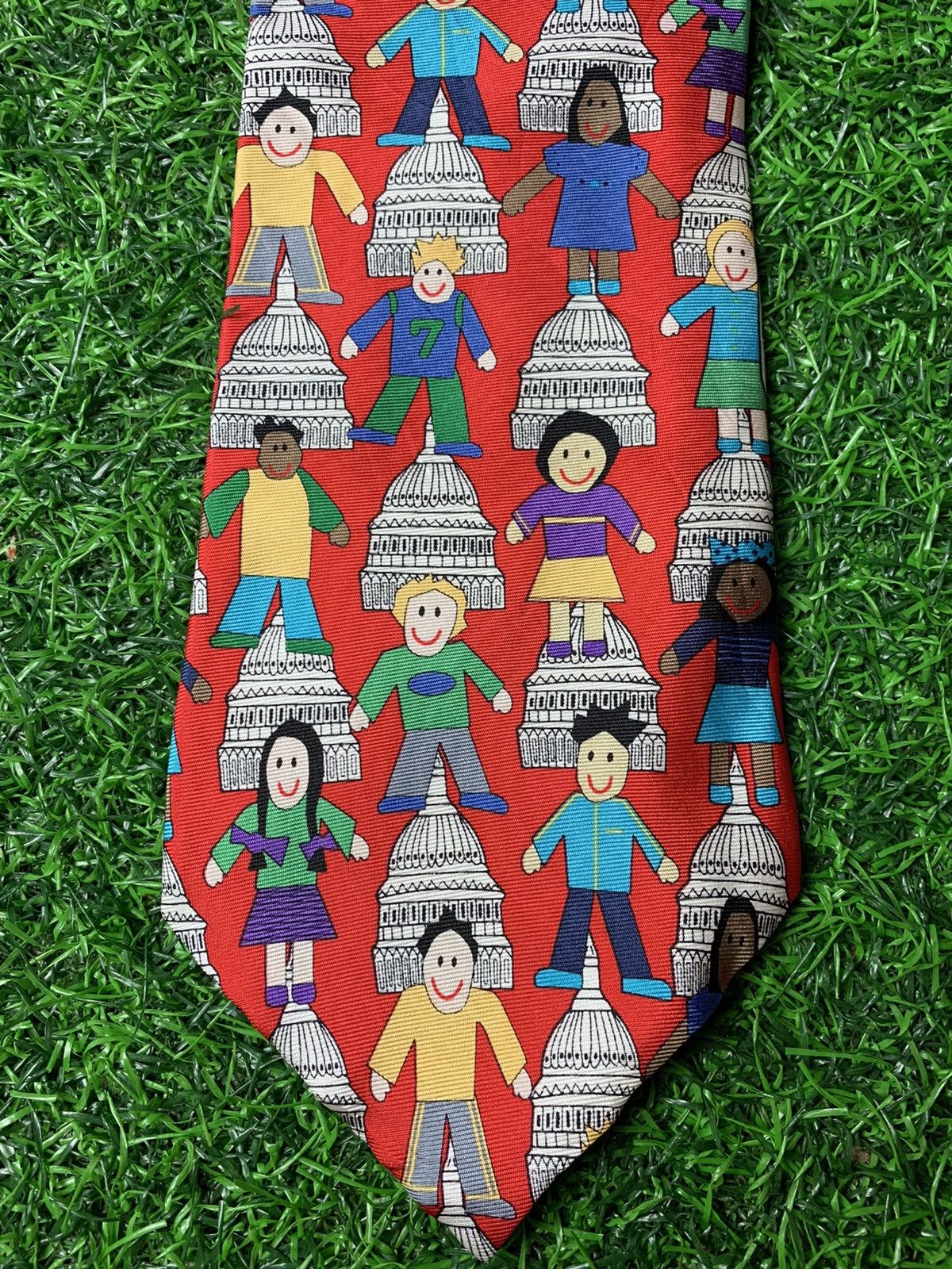 American Edition Vintage USA Artwork Save The Children Collection Neck Tie Size ONE SIZE - 3 Thumbnail