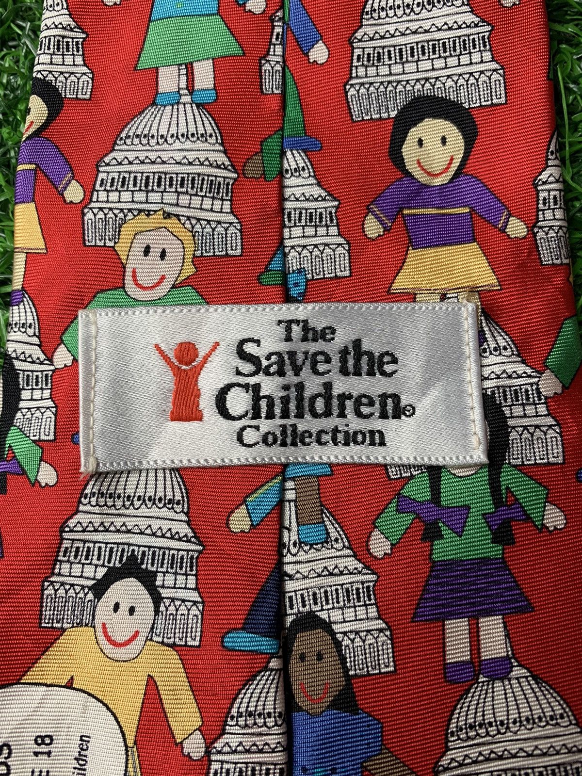 American Edition Vintage USA Artwork Save The Children Collection Neck Tie Size ONE SIZE - 7 Thumbnail