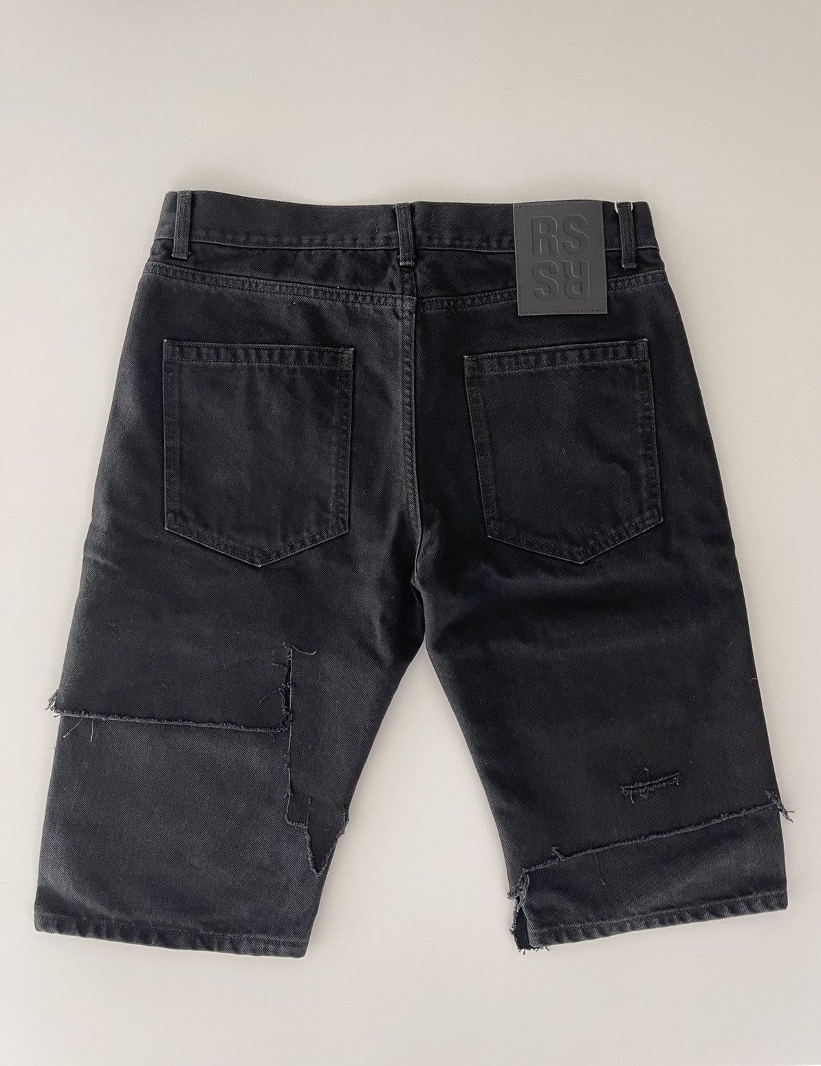Raf Simons Distressed Double Layer Denim Shorts Size US 30 / EU 46 - 2 Thumbnail
