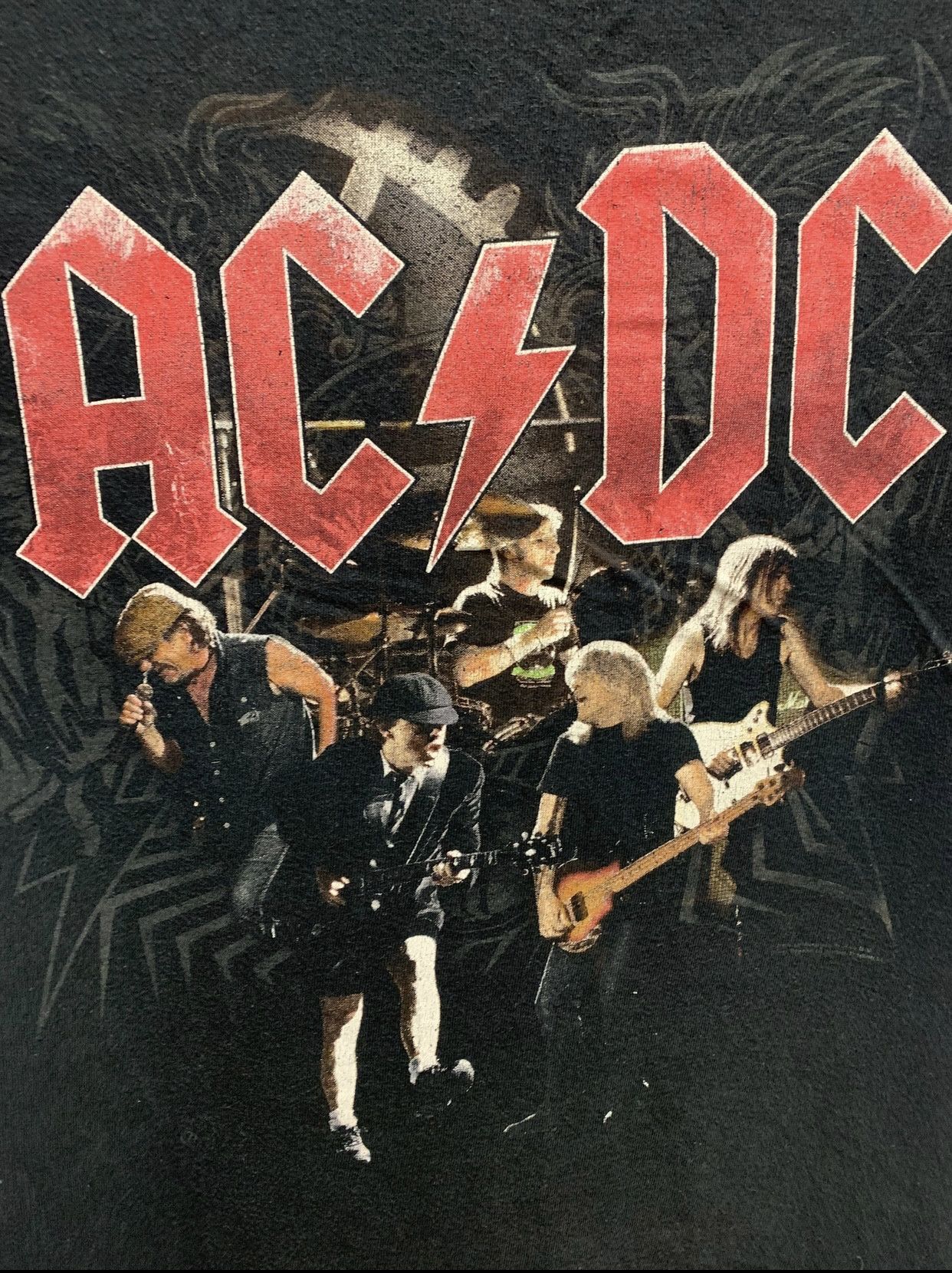 Band Tees AC/DC ACDC big logo starworld t-shirt M sz black 2009 Size US M / EU 48-50 / 2 - 5 Thumbnail