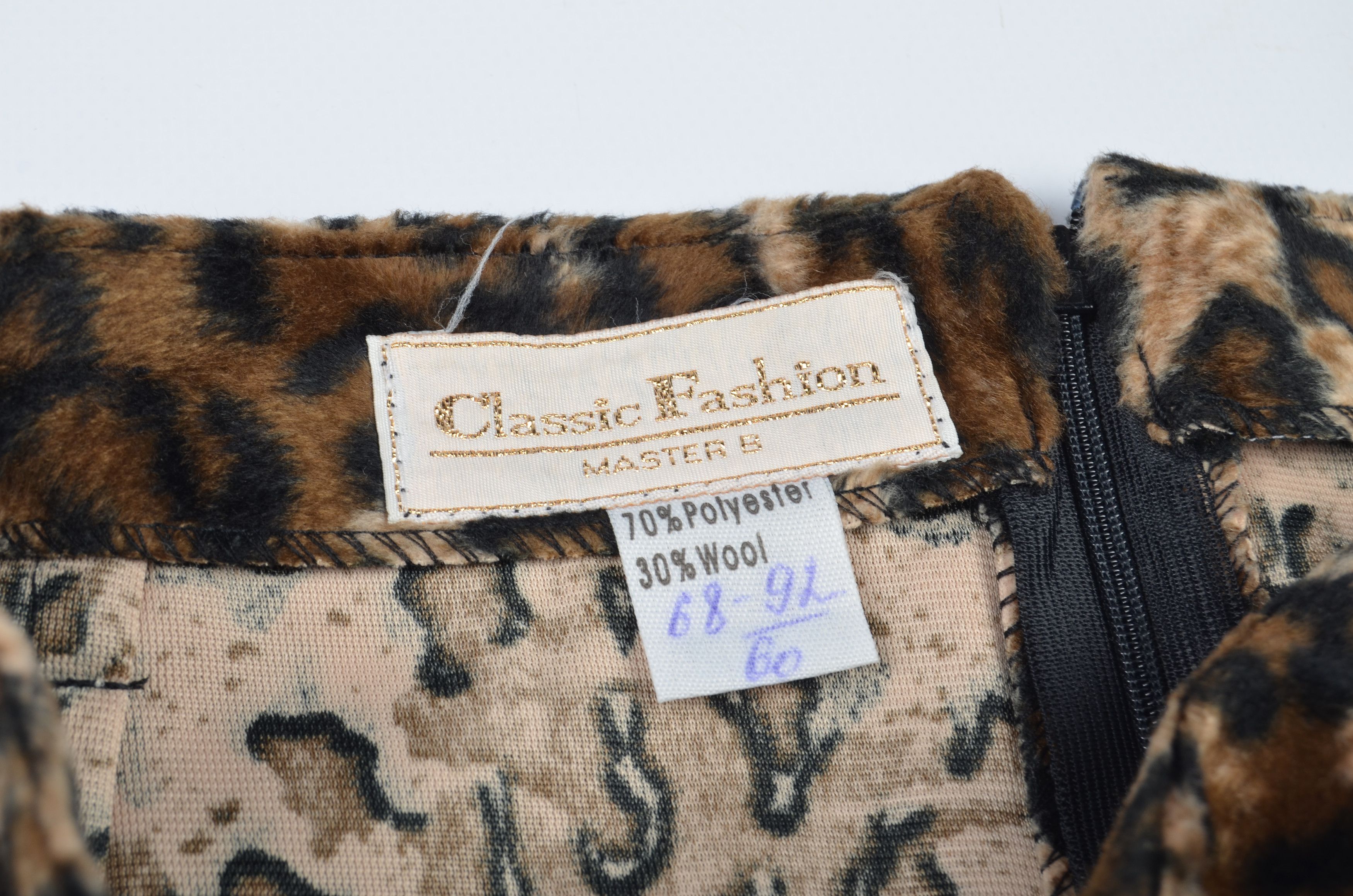Other Vintage Faux Fur Leopard Cheetah Midi Skirt Size 26" / US 2 / IT 38 - 8 Thumbnail