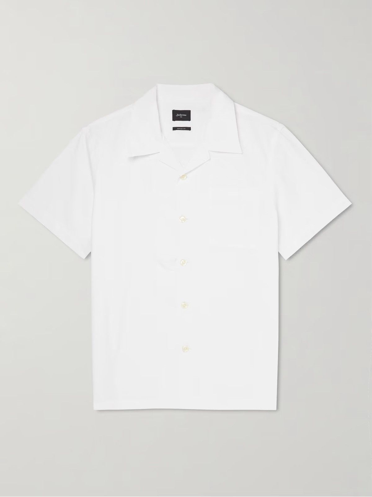 image of Bellerose Faraway Camp-Collar Cotton-Poplin Shirt in White, Men's (Size Large)