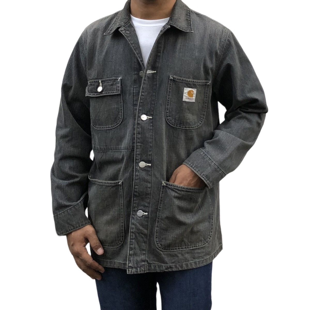Carhartt Vintage Carhartt Chore Denim Jacket Size US M / EU 48-50 / 2 - 2 Thumbnail
