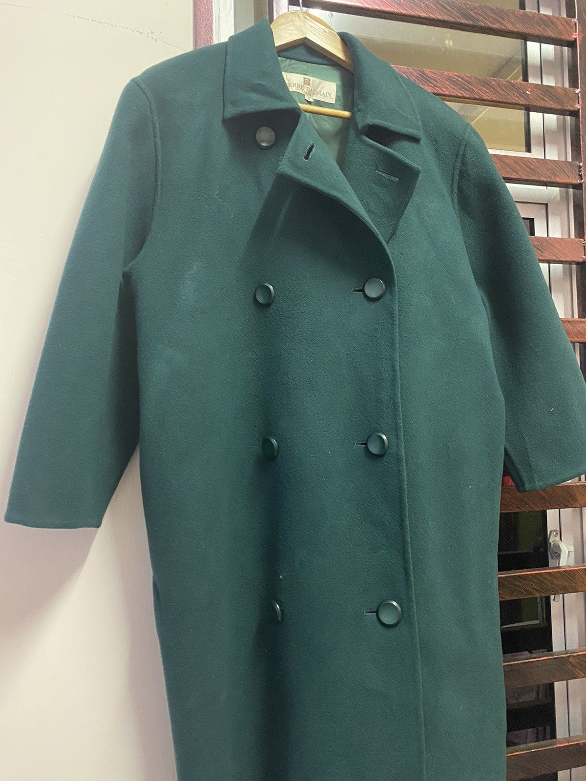 Pierre Balmain Vintage PIERRE BALMAIN WOOL LONG JACKET Size US L / EU 52-54 / 3 - 3 Thumbnail
