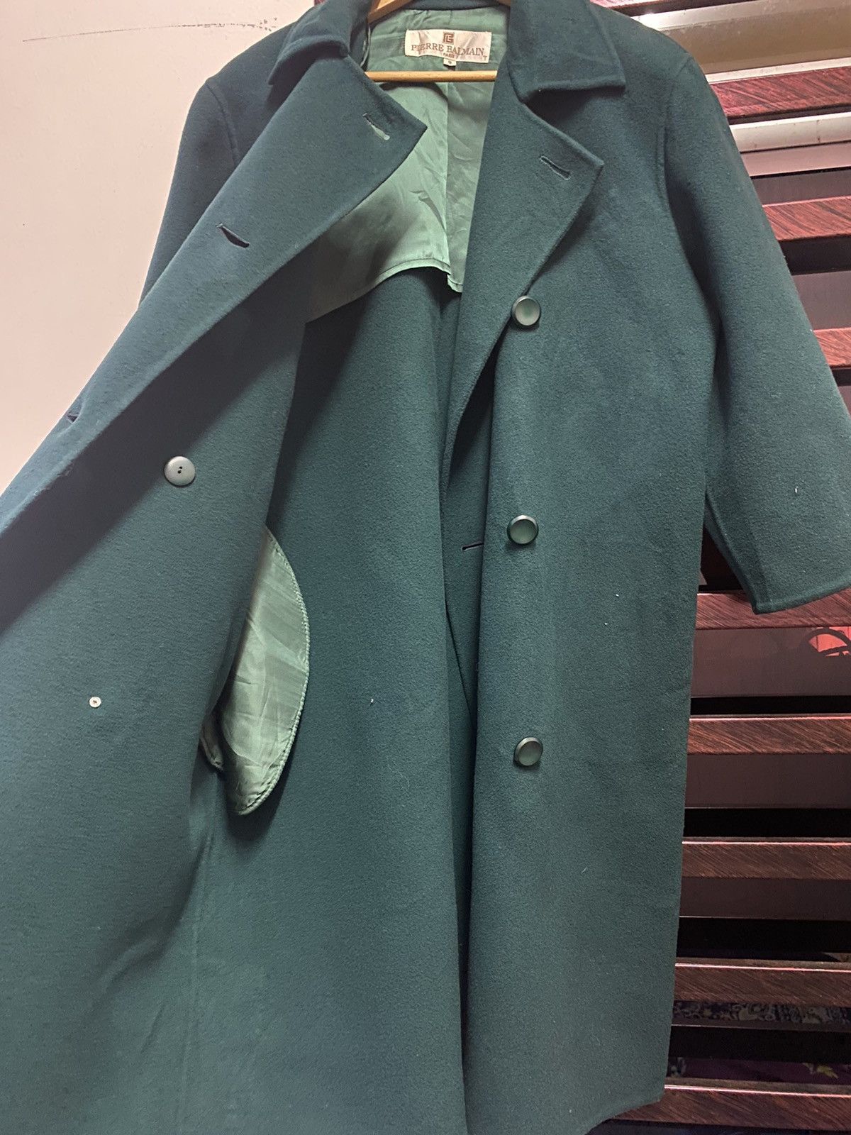 Pierre Balmain Vintage PIERRE BALMAIN WOOL LONG JACKET Size US L / EU 52-54 / 3 - 4 Thumbnail