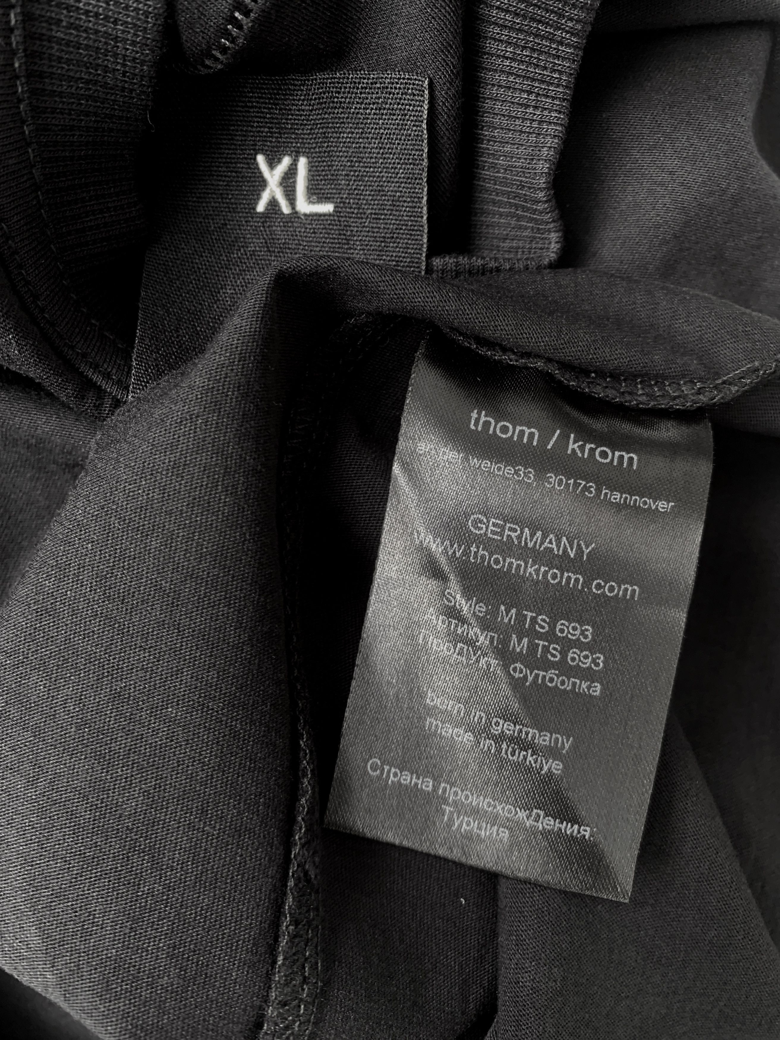 Thom Krom Thom Krom Black Tshirt XL Size US XL / EU 56 / 4 - 8 Thumbnail